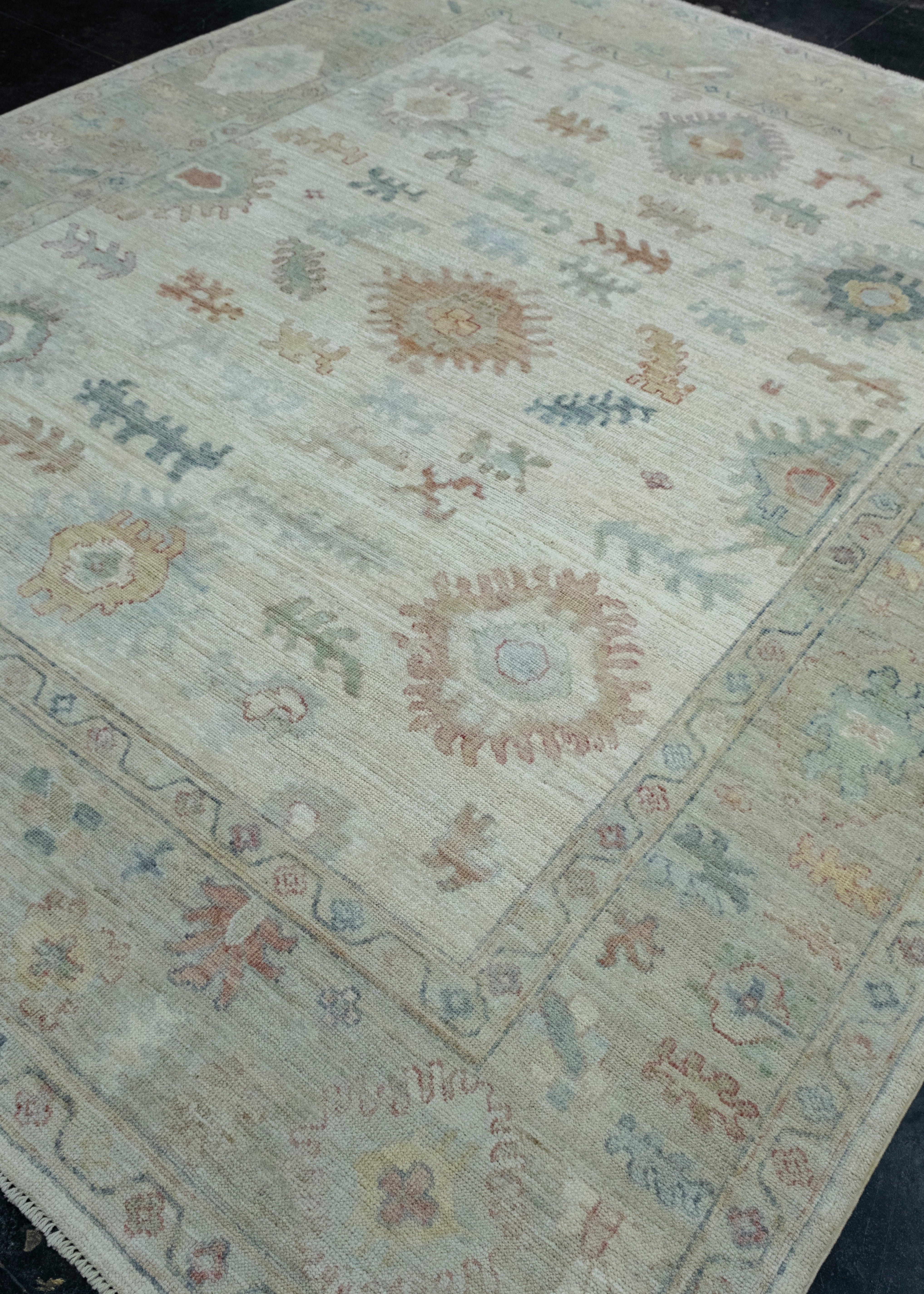 Turkish Handwoven Oushak Rug 8'3