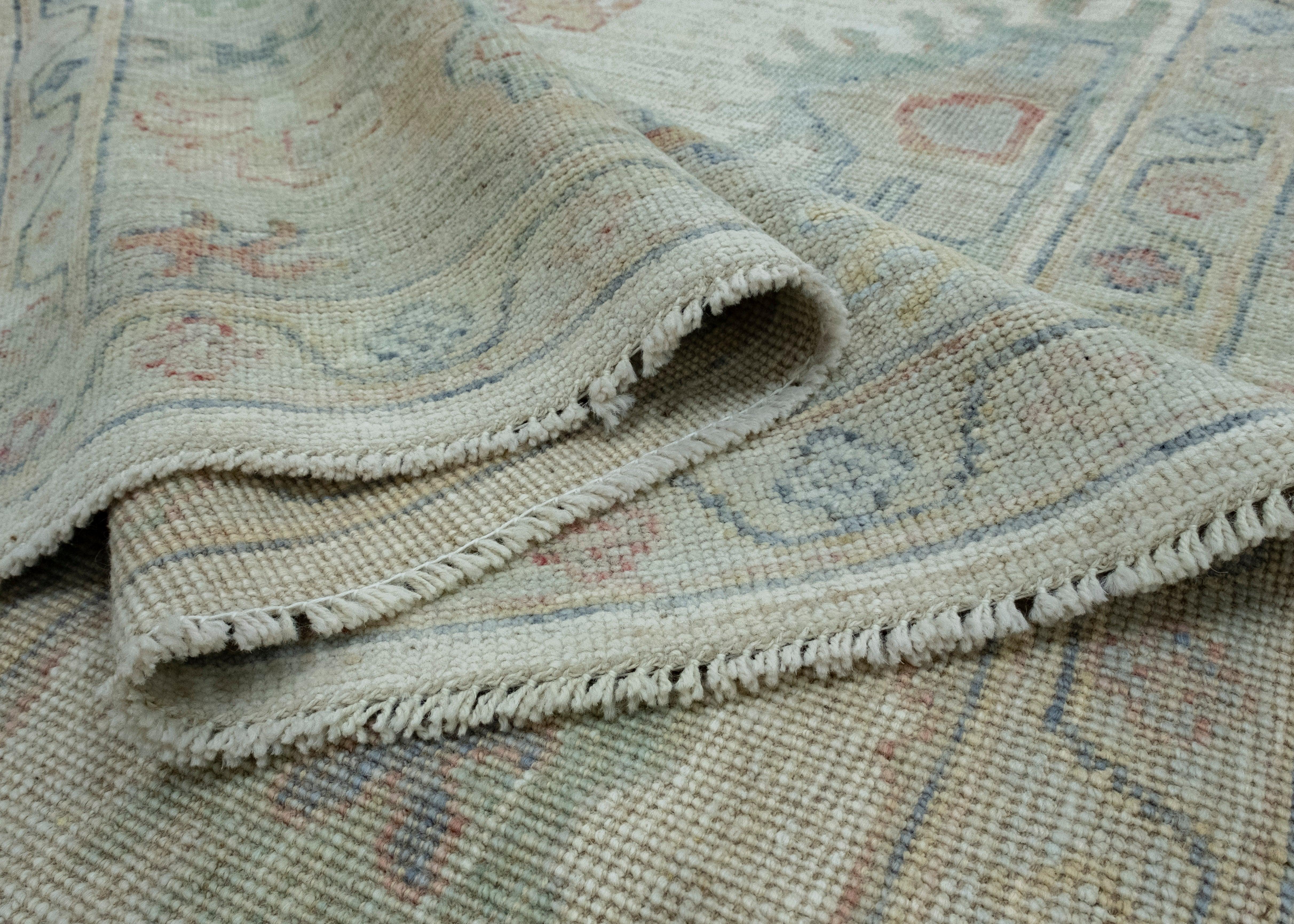 Wool Handwoven Oushak Rug 8'3