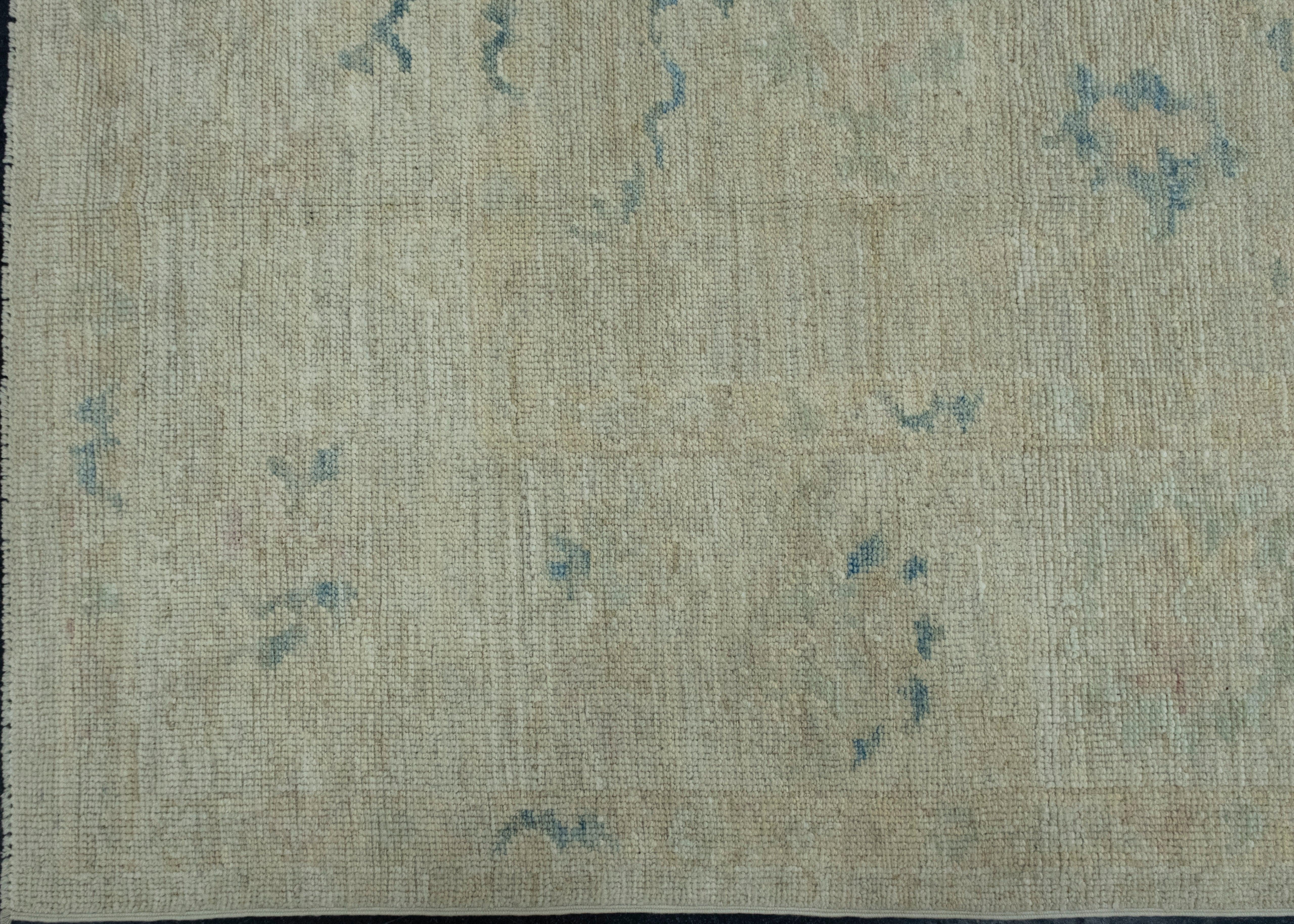 Hand-Knotted Handwoven Oushak Rug 8'3