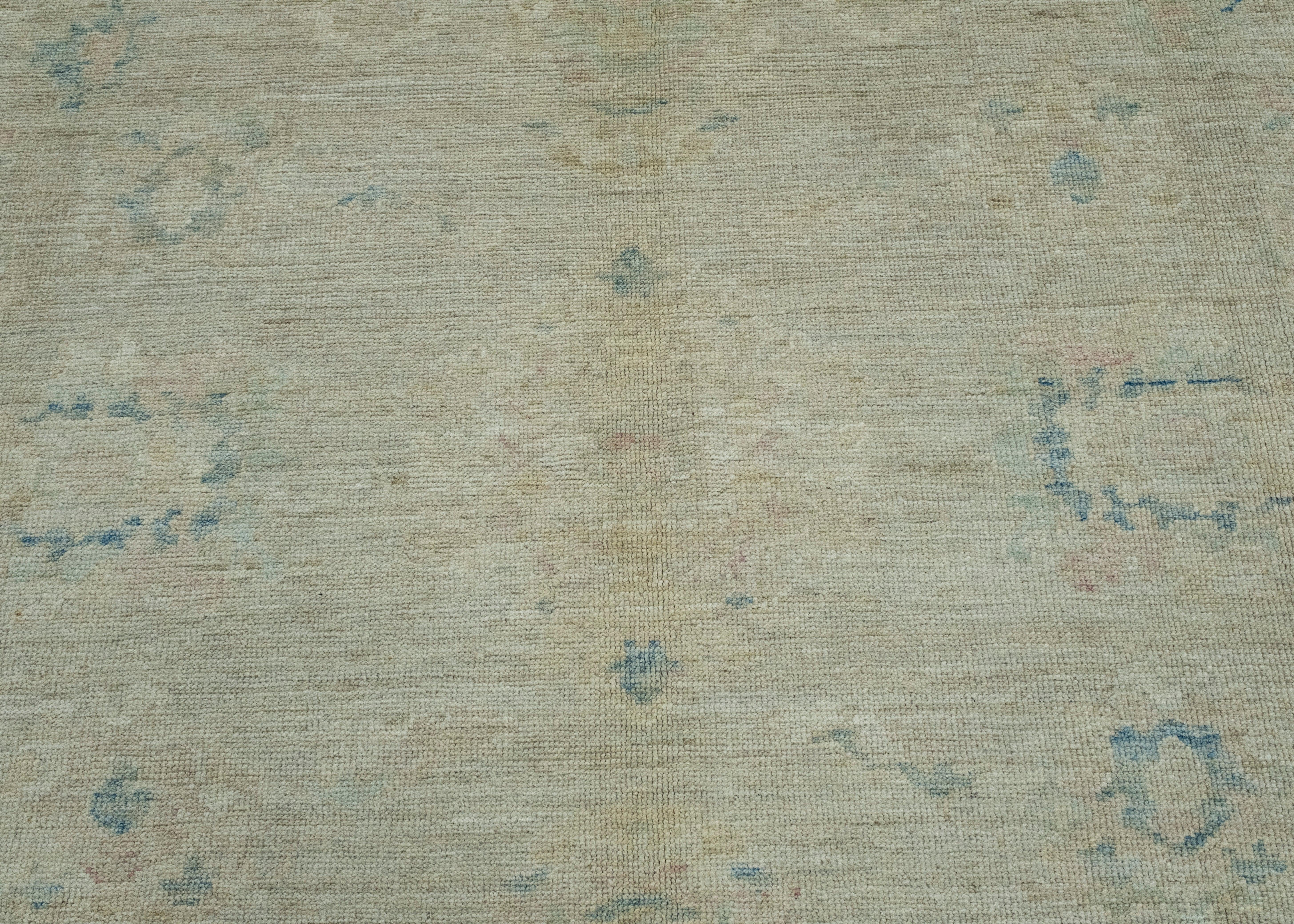 Contemporary Handwoven Oushak Rug 8'3