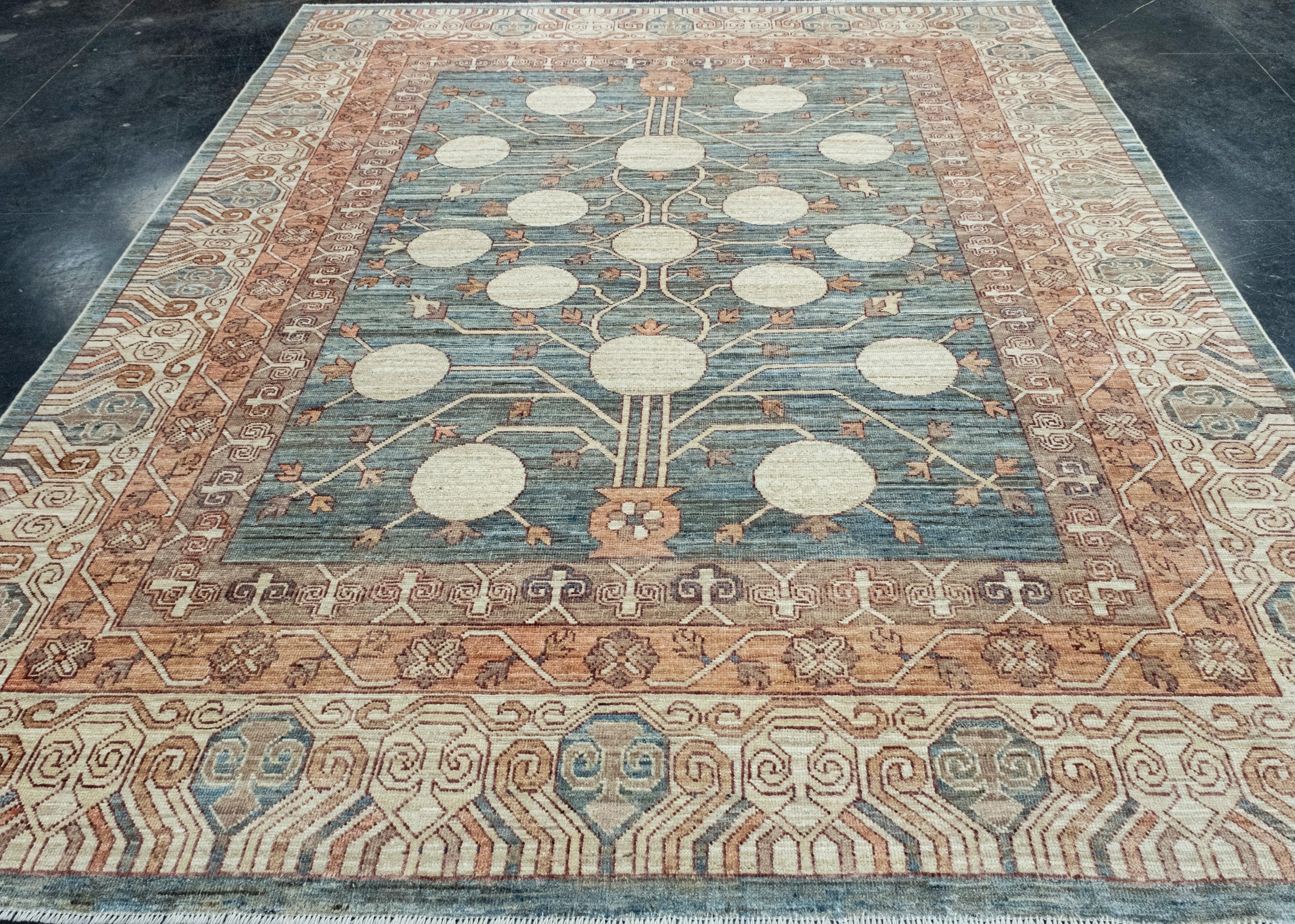 Handwoven Oushak Rug 8'3