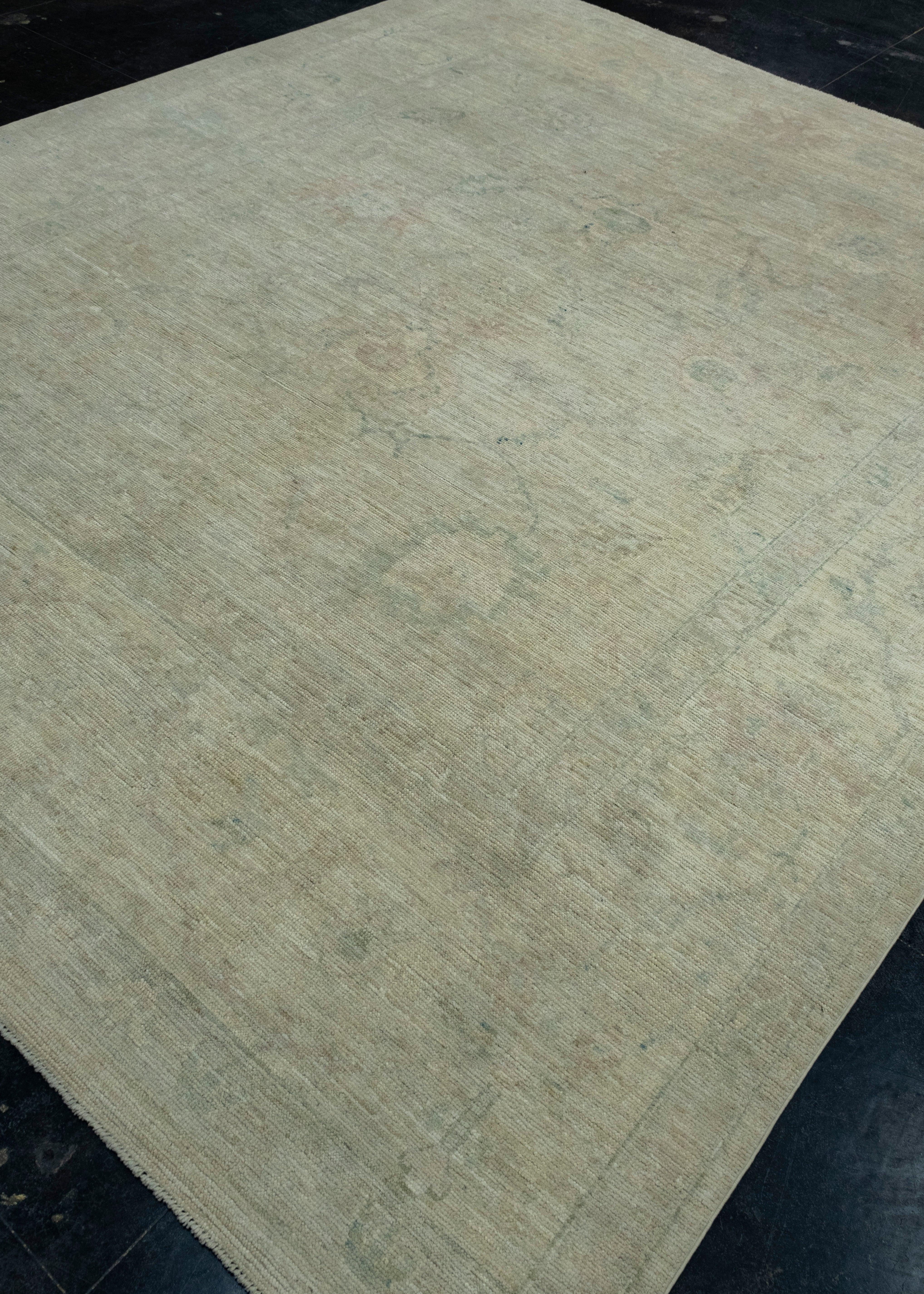 Turkish Handwoven Oushak Rug 8'6