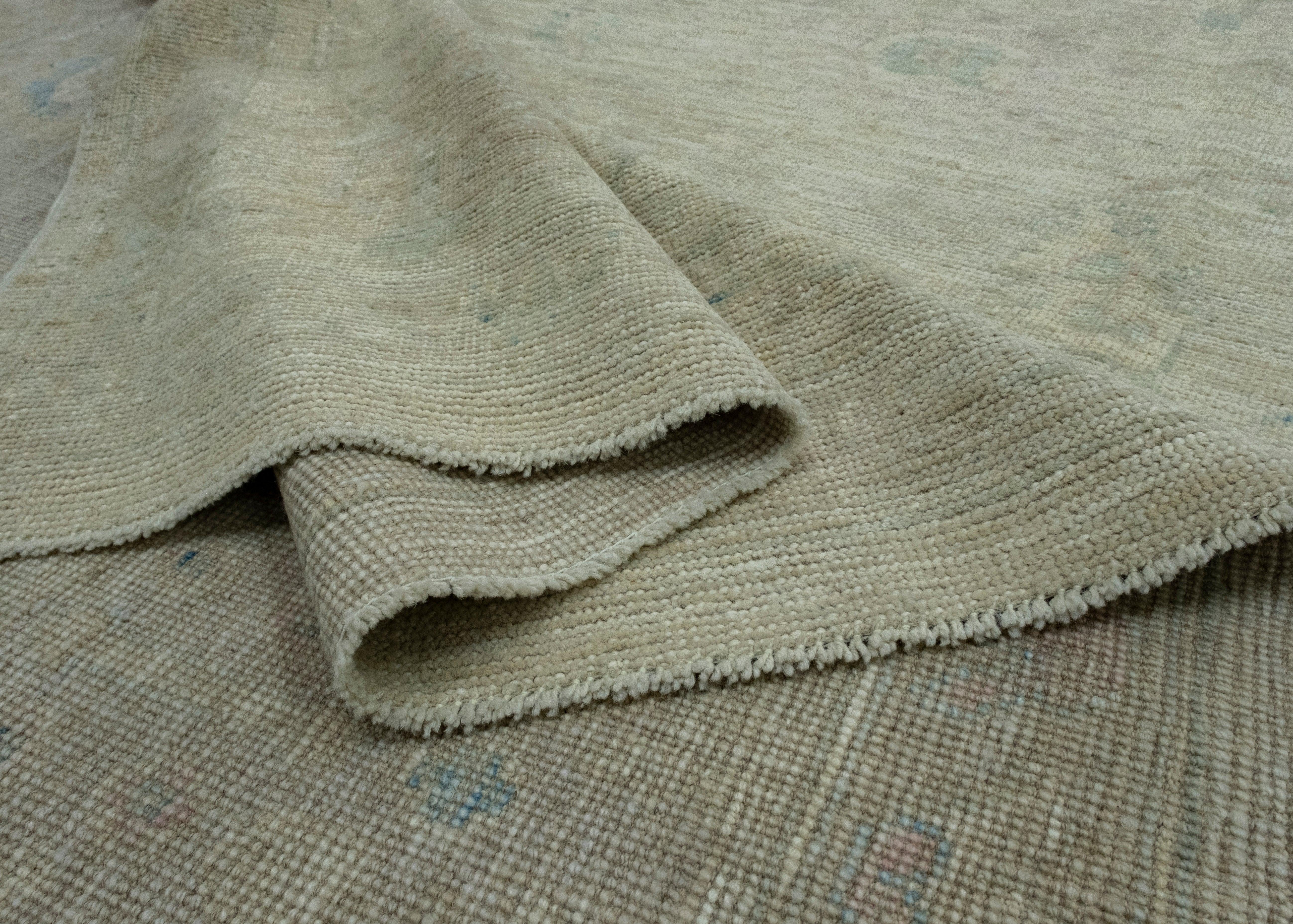 Wool Handwoven Oushak Rug 8'6
