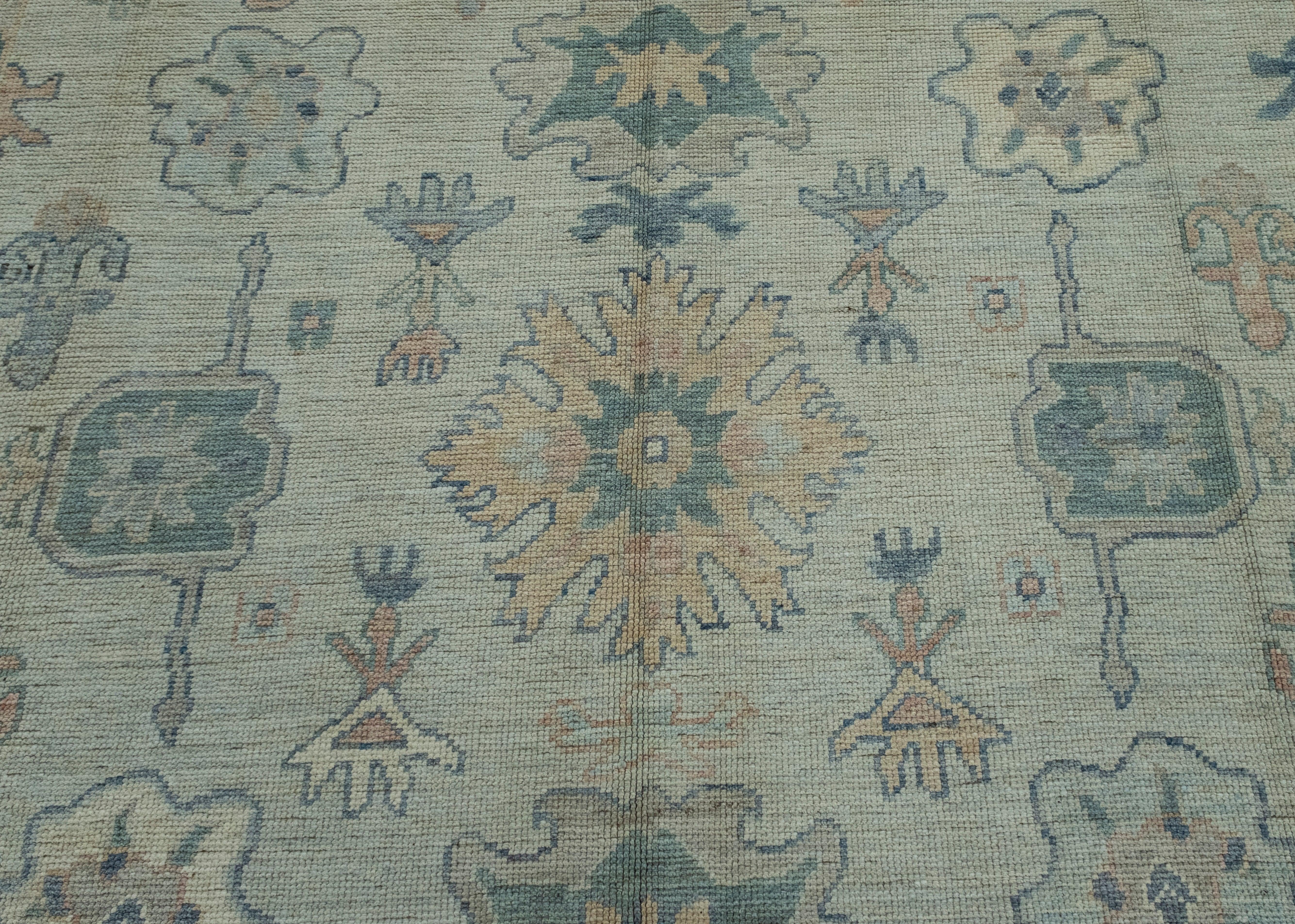 Handgewebter Oushak-Teppich 9' x 12'2