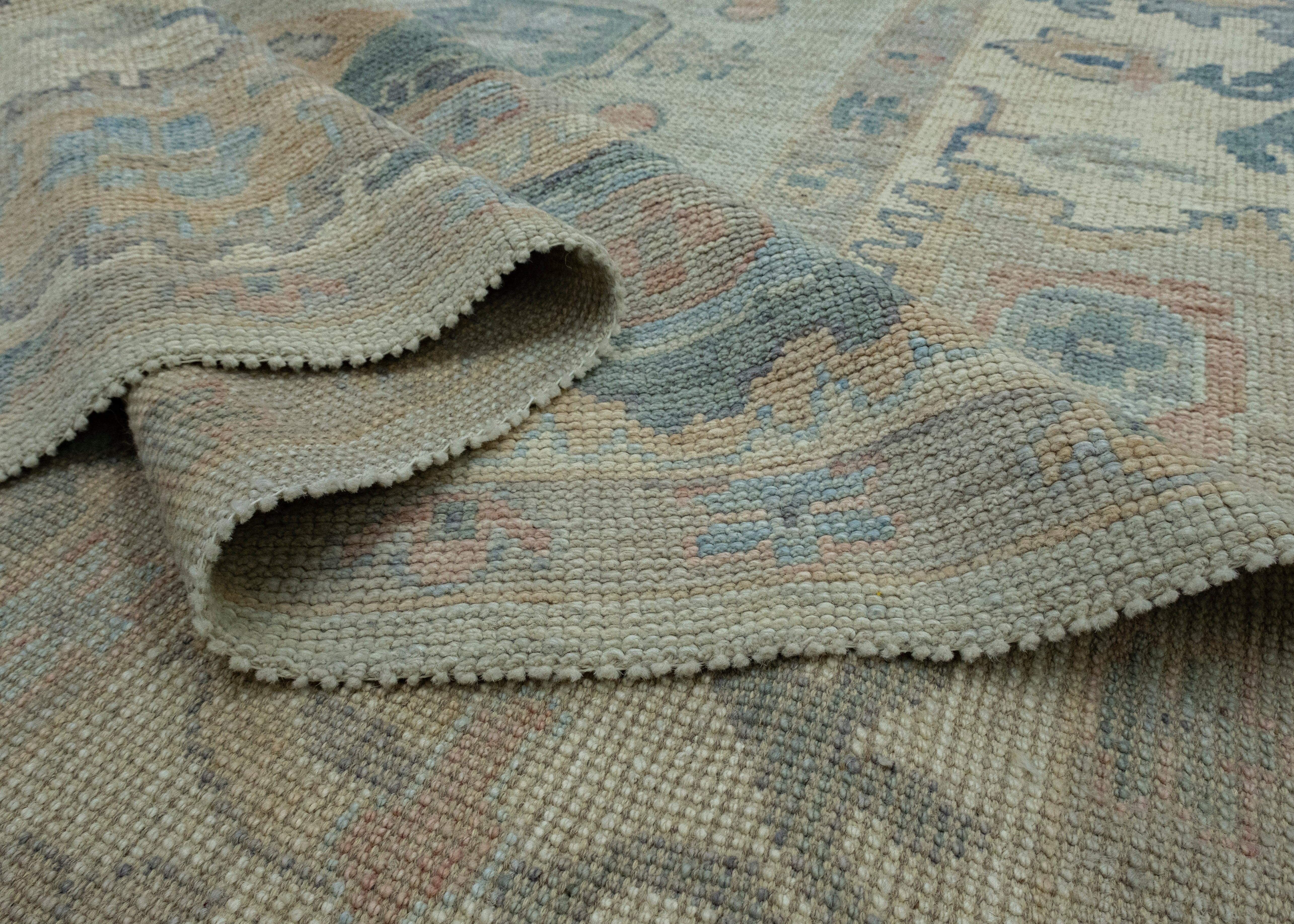 Handgewebter Oushak-Teppich 9' x 12'2