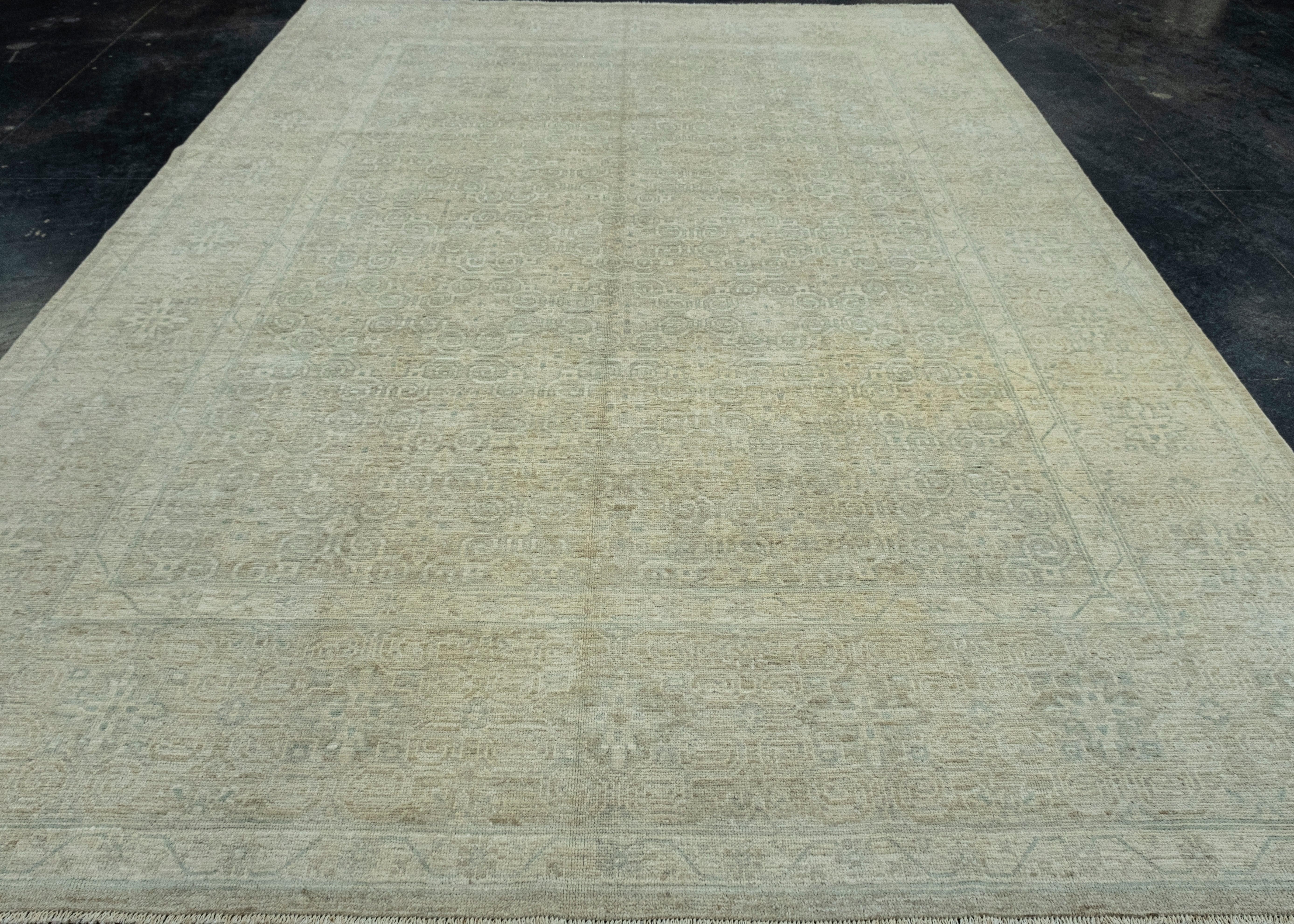 Handwoven Oushak Rug 9' x 12'4