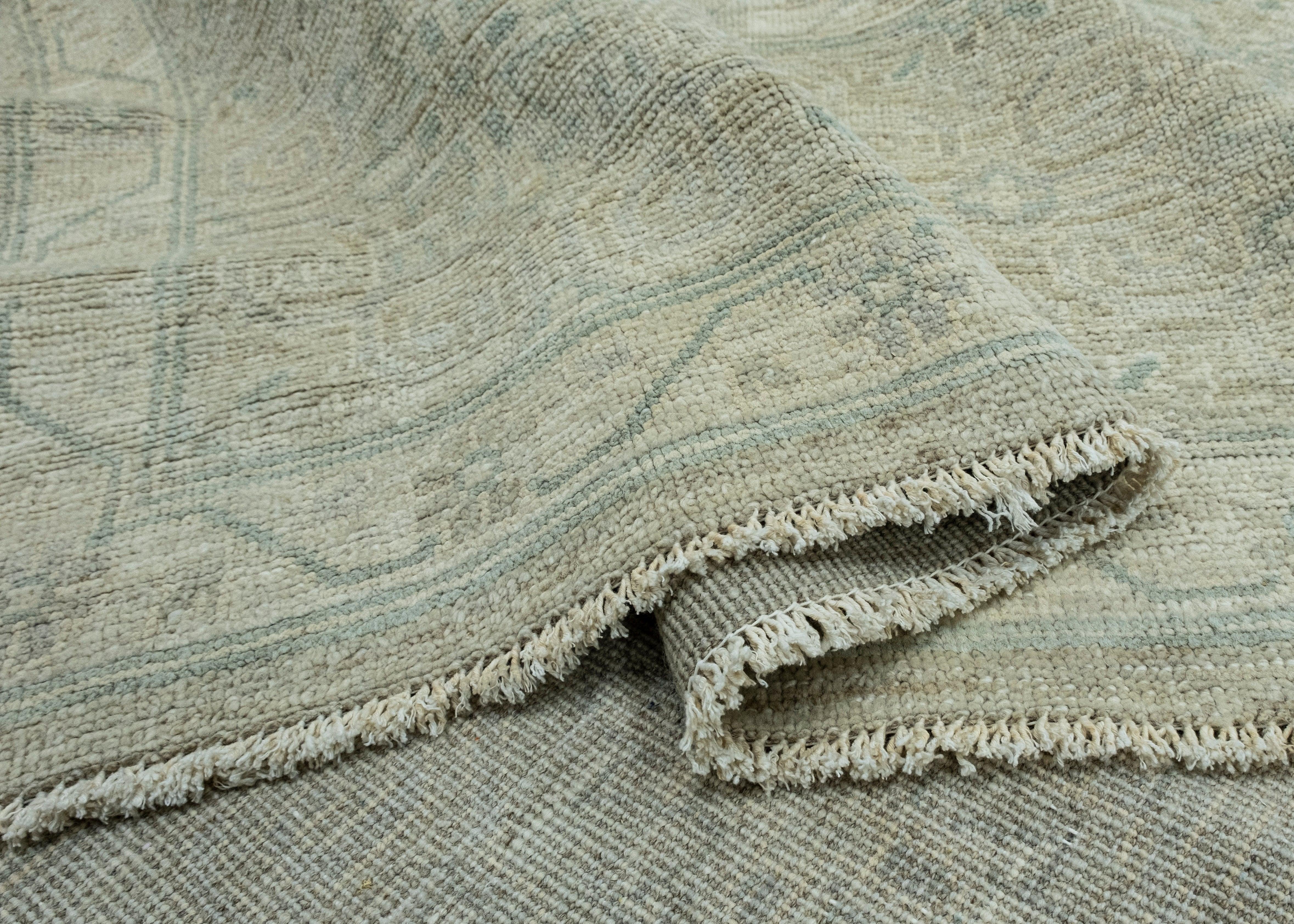 Wool Handwoven Oushak Rug 9' x 12'4