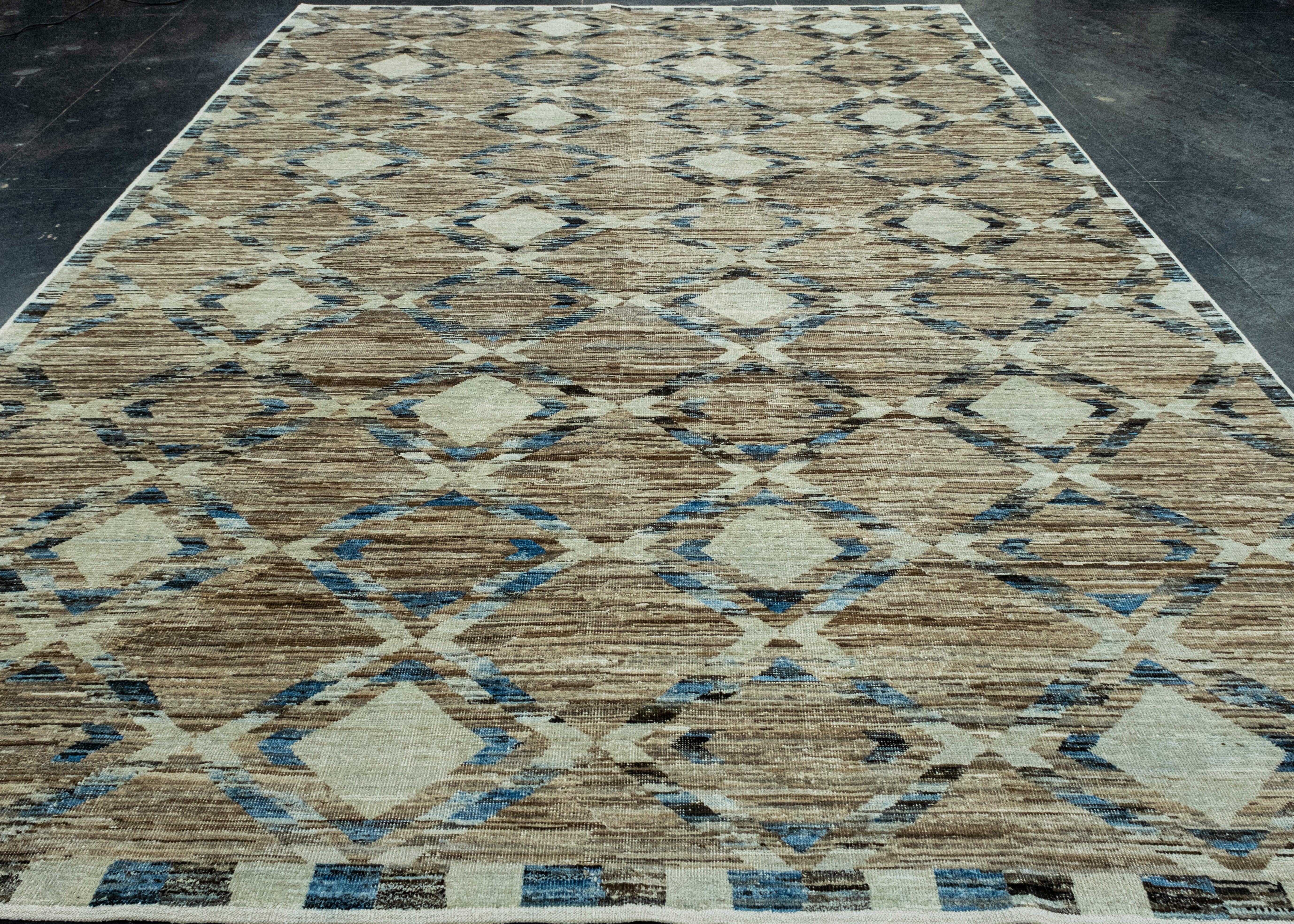 Handgewebter Oushak-Teppich 9'10