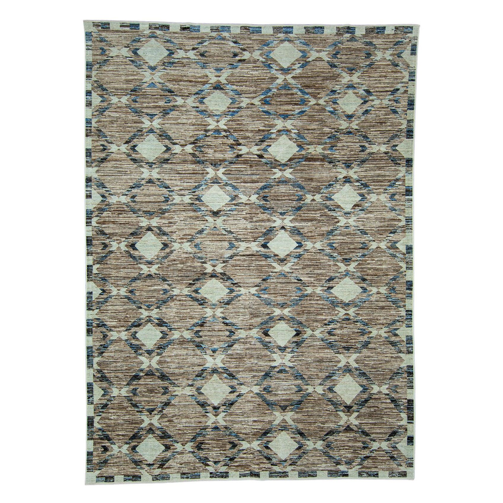 Handgewebter Oushak-Teppich 9'10" x 14' #17913 im Angebot