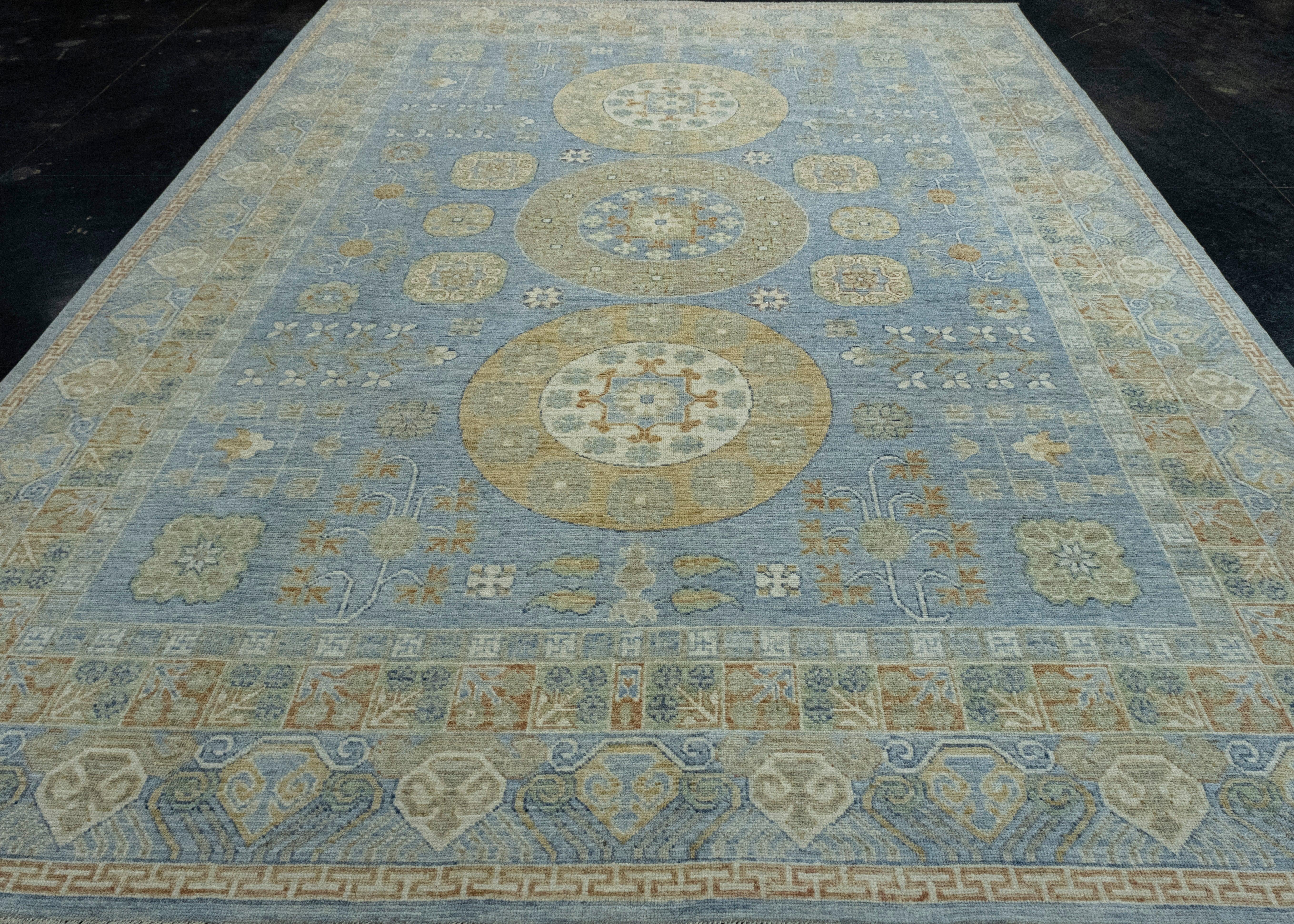 Handwoven Oushak Rug 9'2