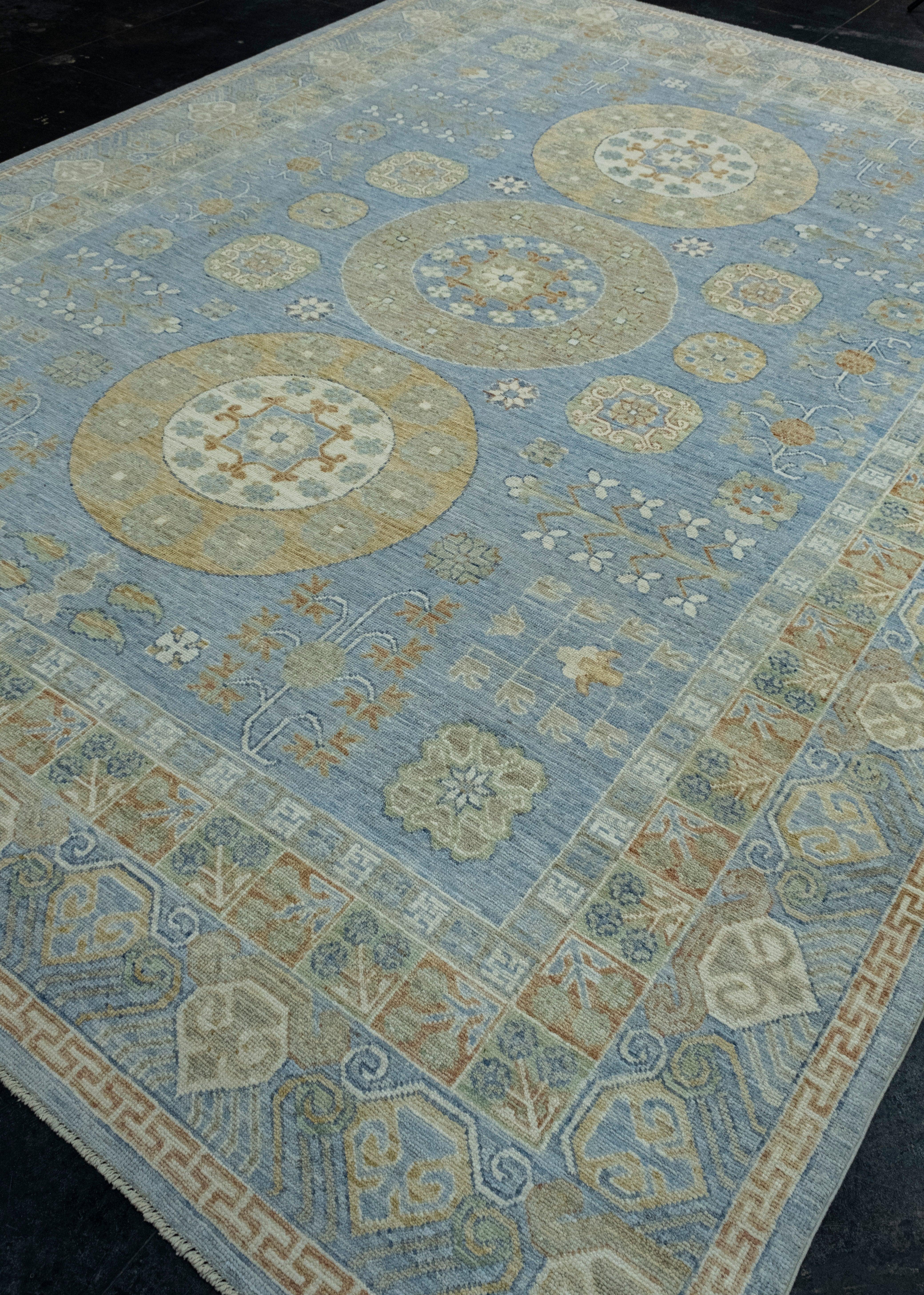 Turkish Handwoven Oushak Rug 9'2