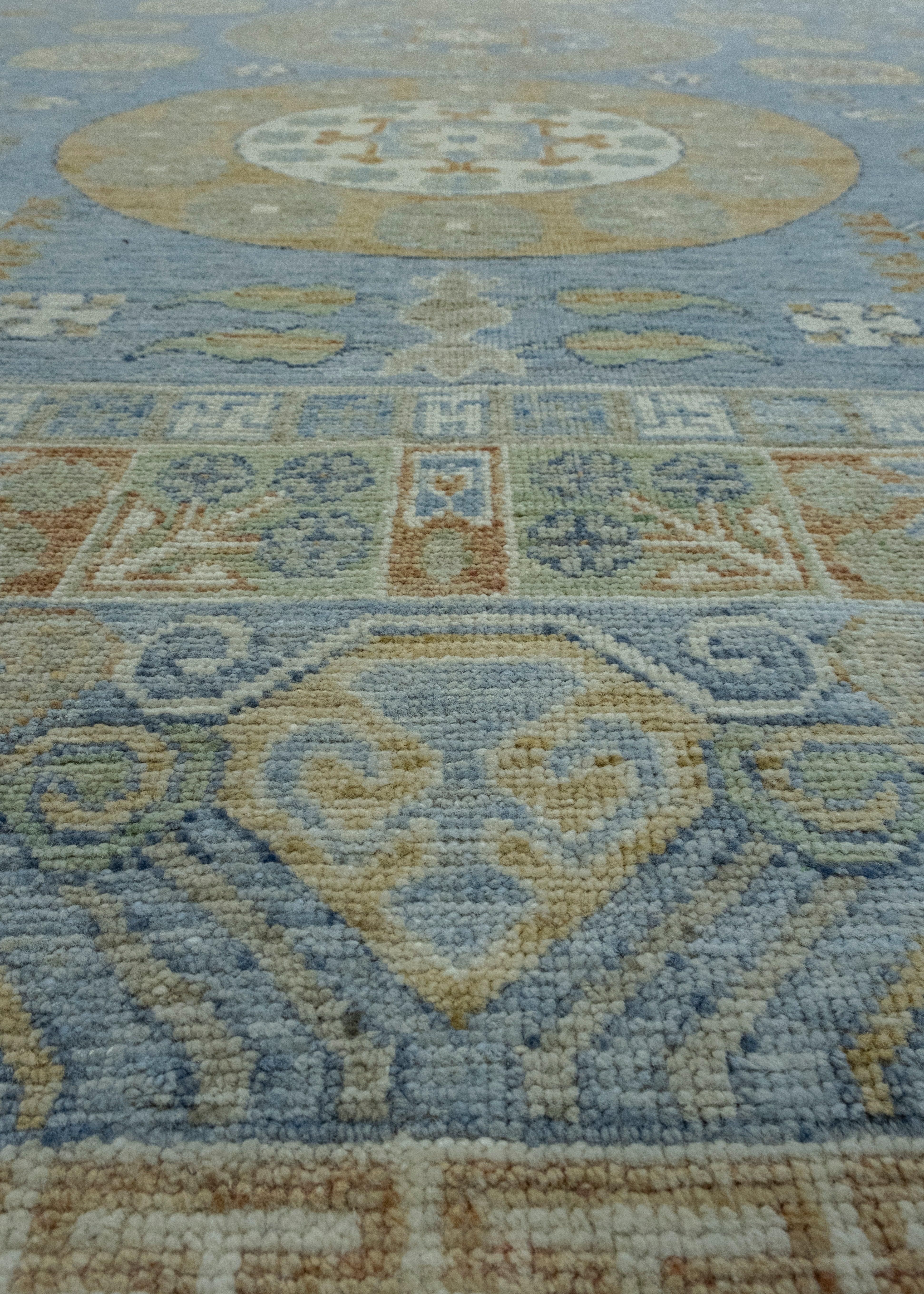 Handwoven Oushak Rug 9'2