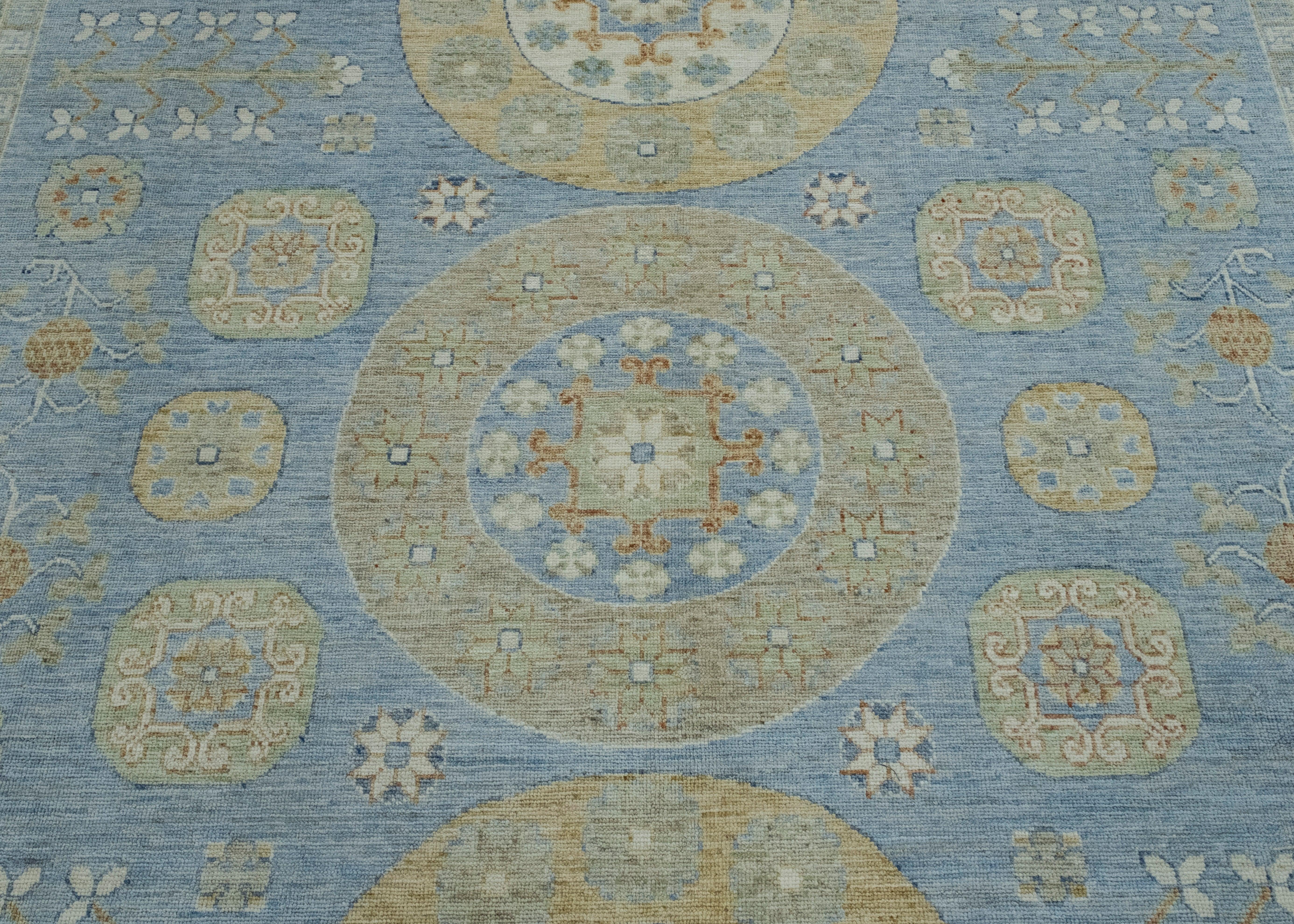 Contemporary Handwoven Oushak Rug 9'2