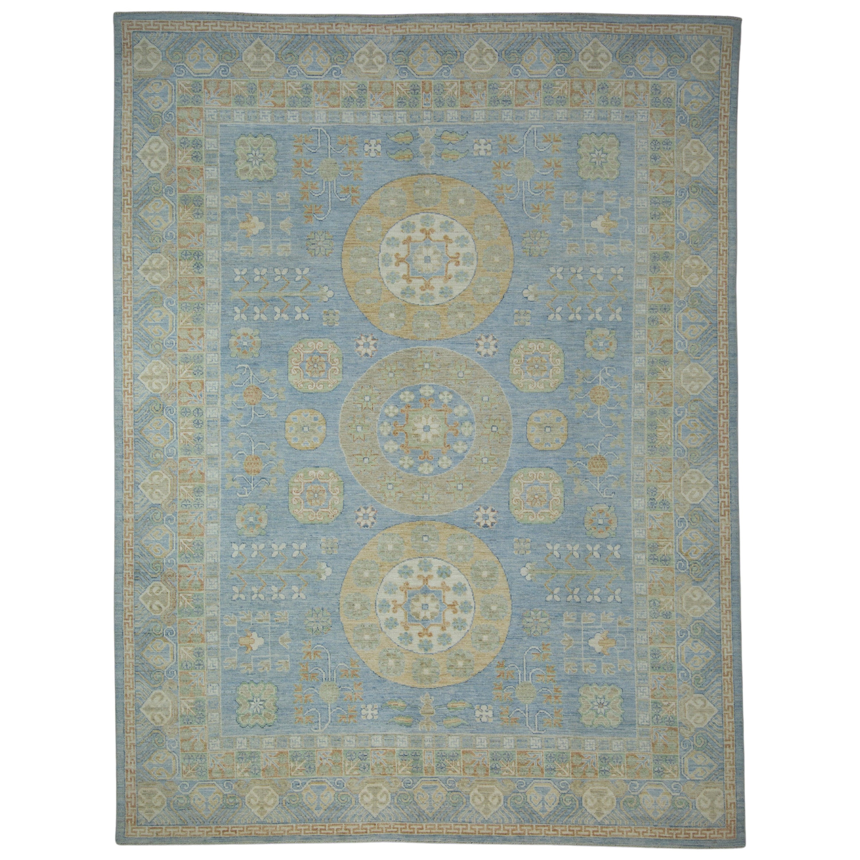 Handwoven Oushak Rug 9'2" x 12'2" #17430 For Sale