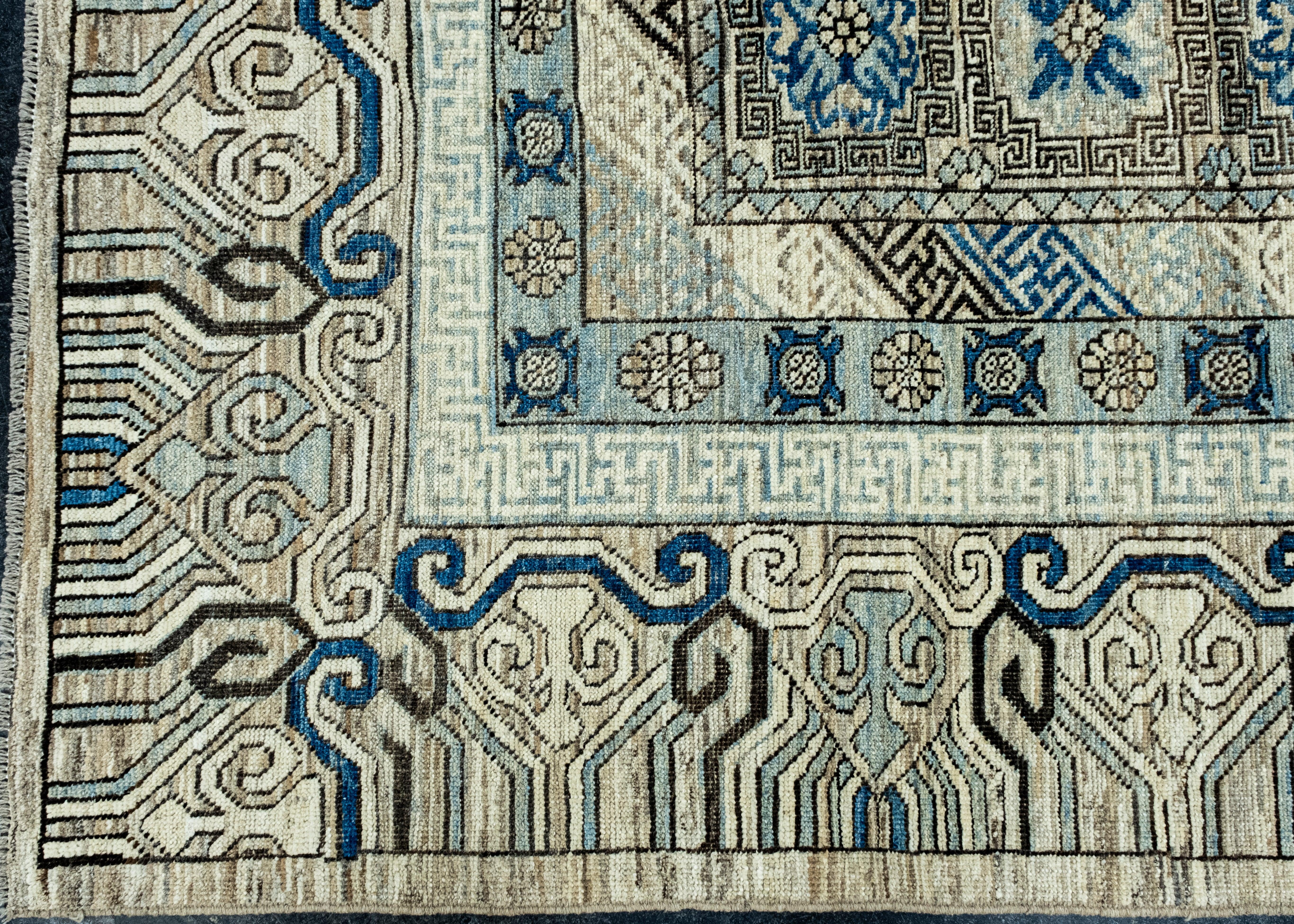Annodato a mano Handwoven Oushak Rug 9'4