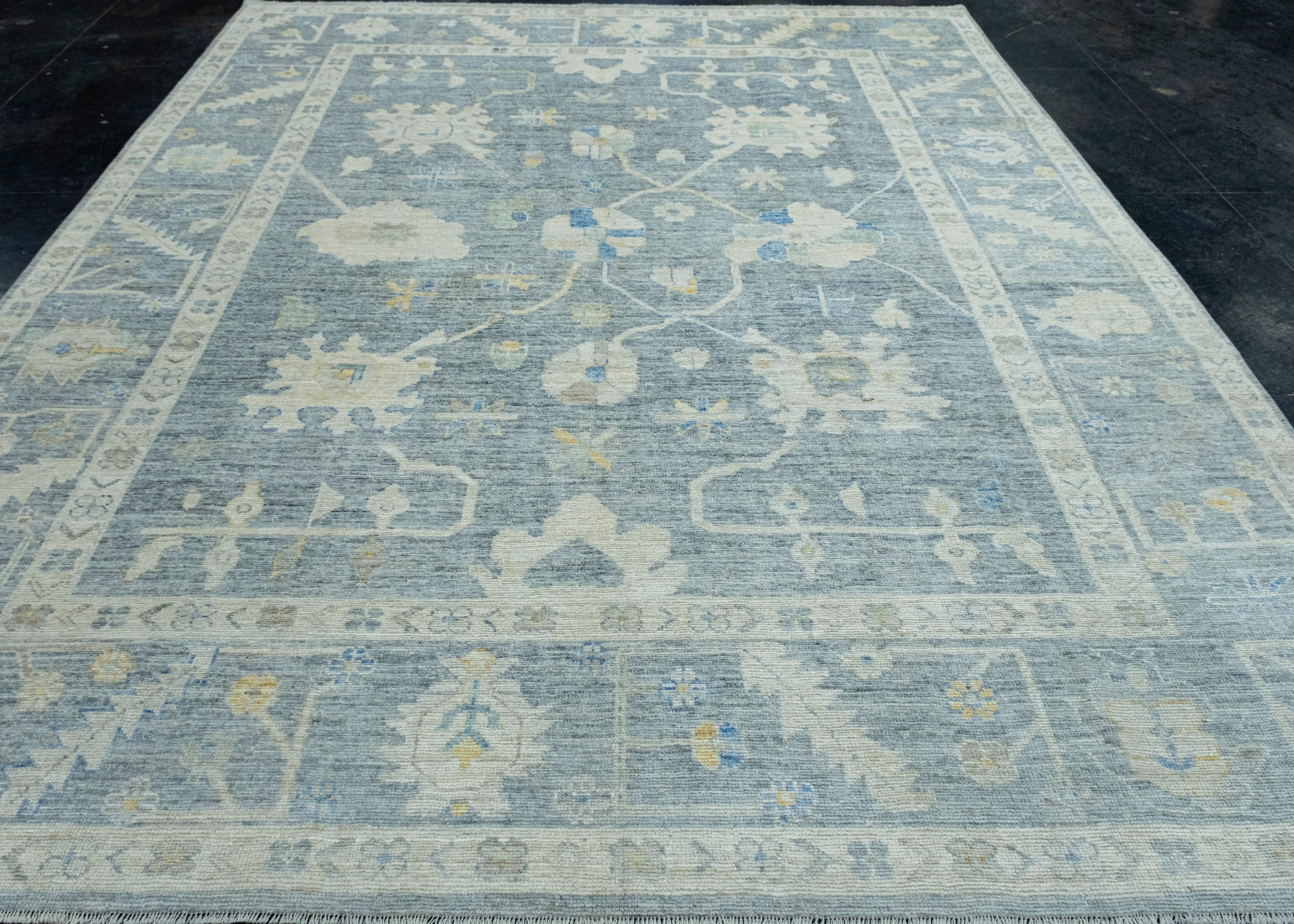 Handwoven Oushak Rug 9'4