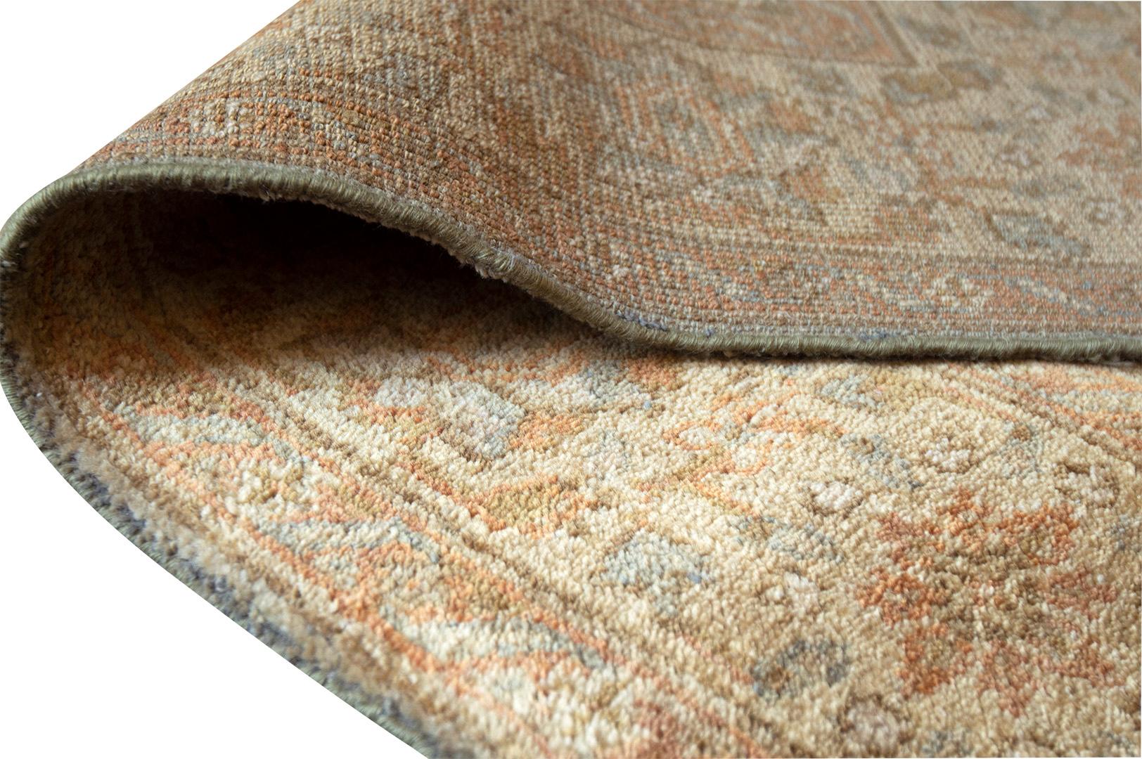 Indien Tapis Oushak contemporain tissé à la main 100 % laine à motifs floraux en vente