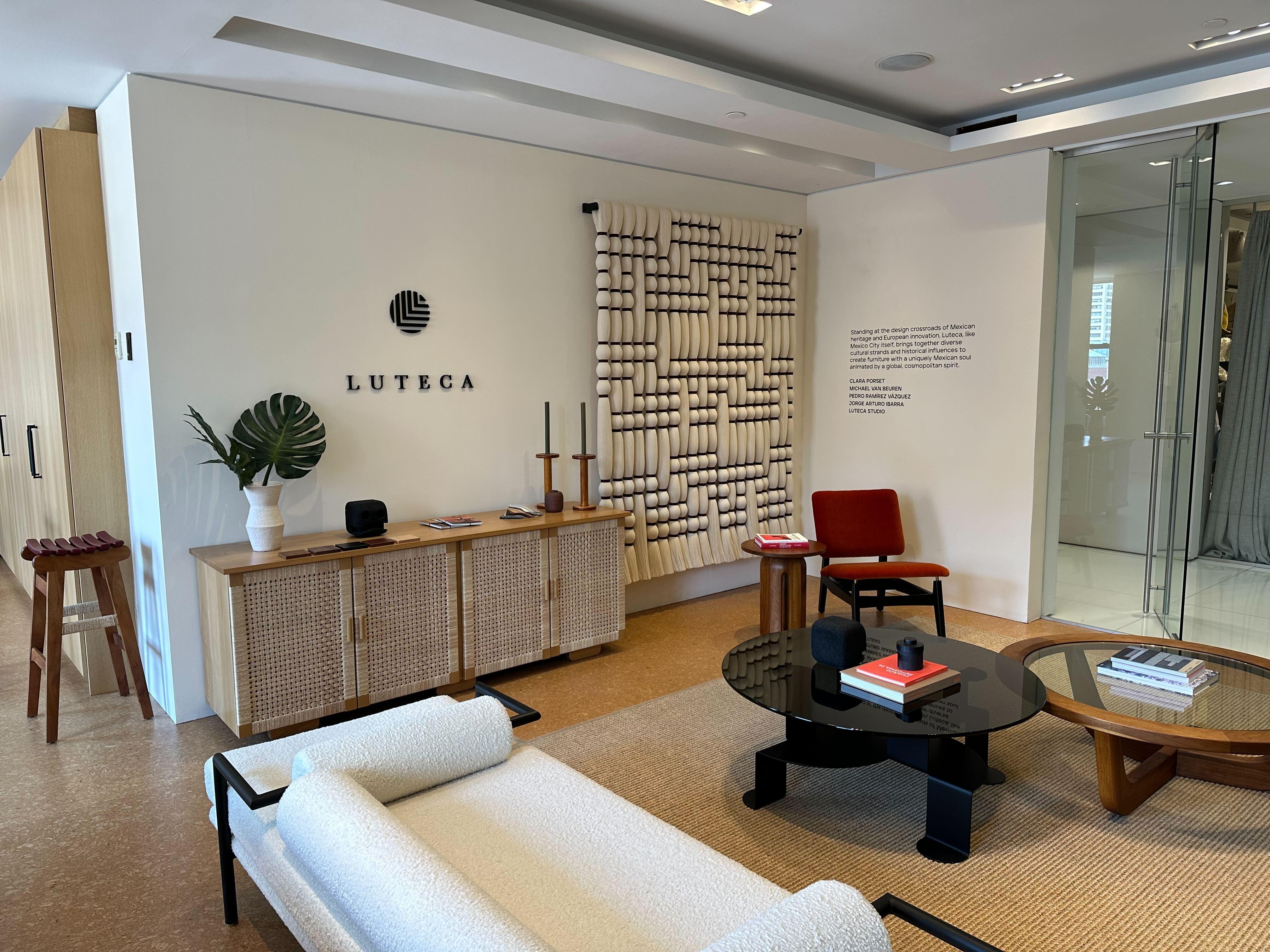 Handwoven Palm and Wood 4-Door Credenza by Michael van Beuren from LUTECA 4