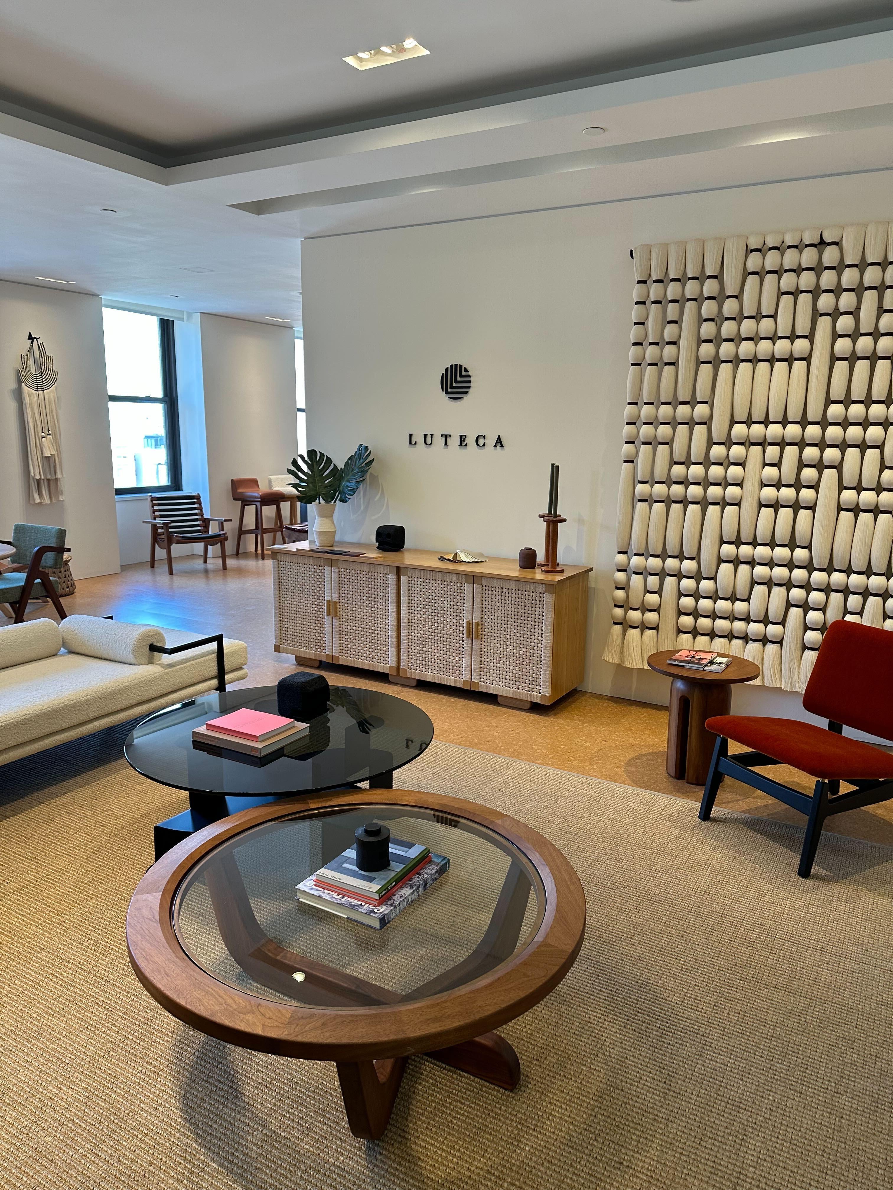 Handwoven Palm and Wood 4-Door Credenza by Michael van Beuren from LUTECA 5