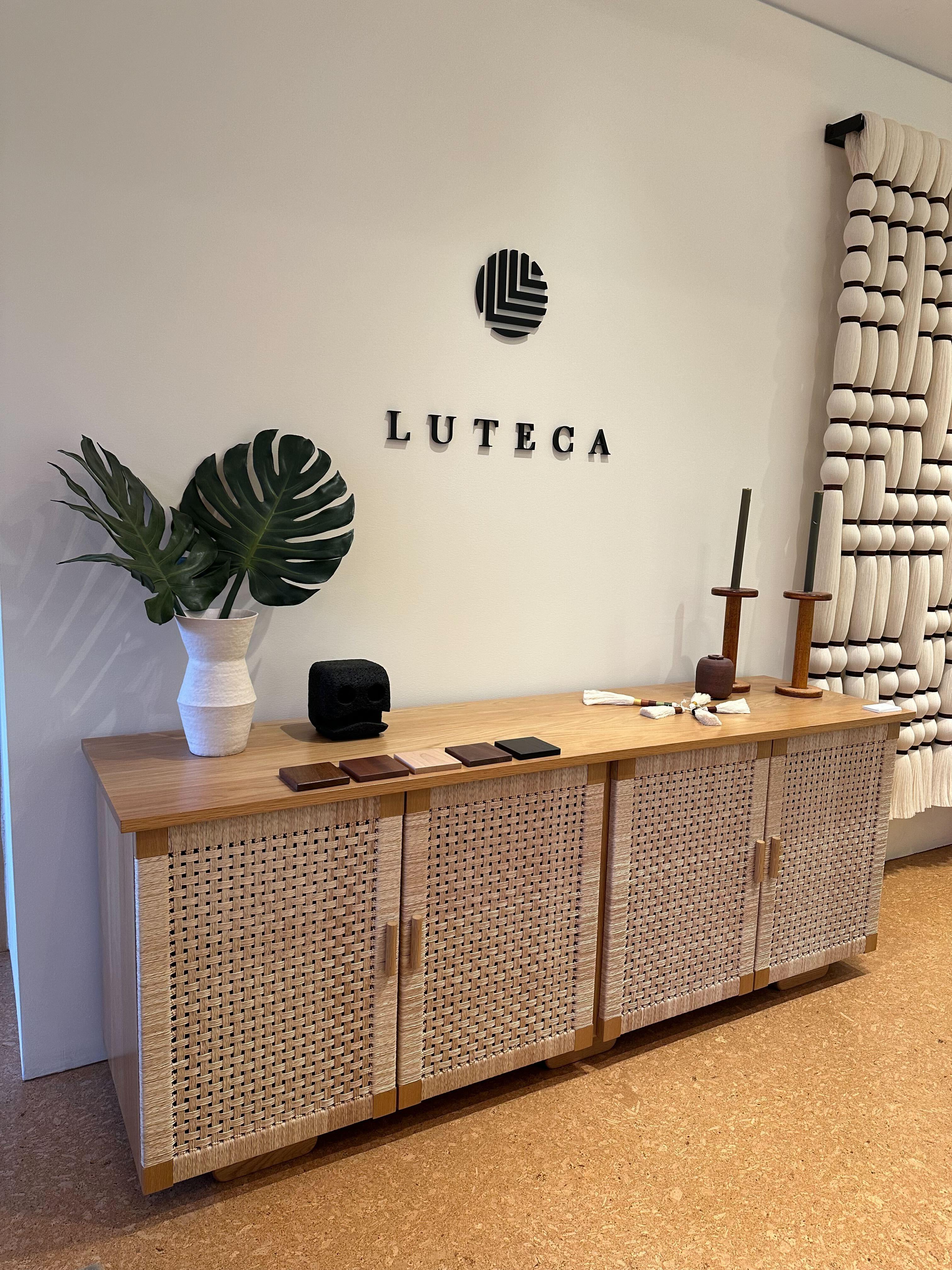 Handwoven Palm and Wood 4-Door Credenza by Michael van Beuren from LUTECA 7