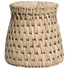 Handwoven Palm 'Icpalli' Stool, Made in Mexico by Luteca