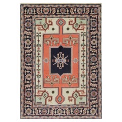 Handwoven Persian Ardabil Wool Rug, Salmon Color, 1970s Design