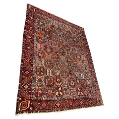 Handwoven Persian Bakhtiari Garden Panel Rug