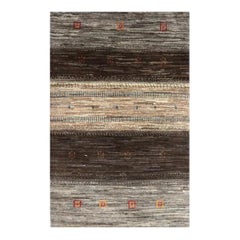 Handwoven Persian Gabbeh Wool Rug, Traditional Tribal Artisan Carpet 2'10" x 4'5
