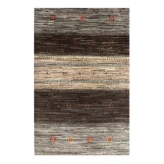 Handwoven Persian Gabbeh Wool Rug, Traditional Tribal Artisan Carpet 2'10" x 4'5