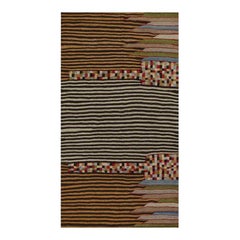 Tappeto kilim persiano tessuto a mano, stile scandinavo, tappeto in lana a trama piatta, 3'5"x6'5"