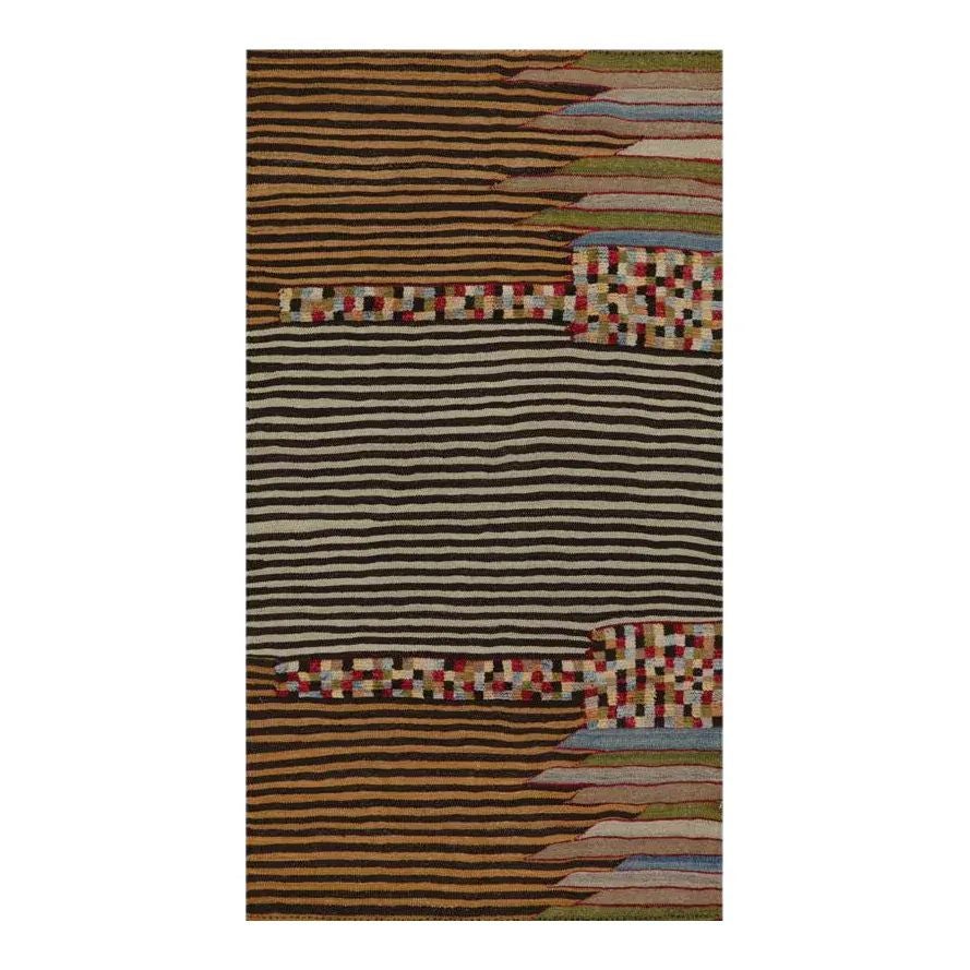 Handwoven Persian Kilim Rug, Scandinavian Style, Wool Flat-Weave rug, 3'5"x6'5"