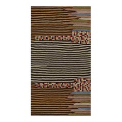 Tappeto kilim persiano tessuto a mano, stile scandinavo, tappeto in lana a trama piatta, 3'5"x6'5"