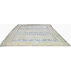 Handgewebter persischer Oushak-Wollteppich mit klassischen Stammesmotiven, 13'4" x 19'7"