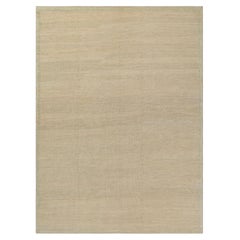 Handwoven Persian Shiraz Rug  Minimalist Natural Wool in Neutral Tones