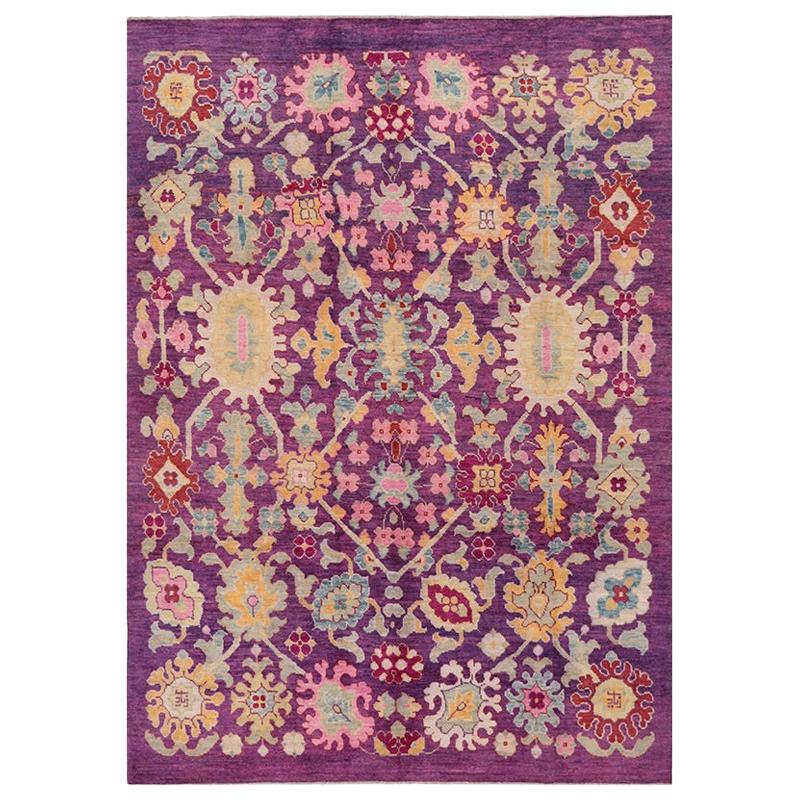 Handwoven Persian Sultanabad Recreation Rug For Sale