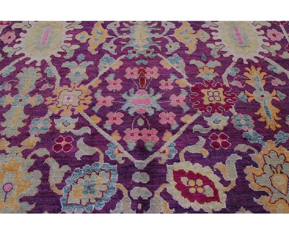 Handwoven Persian Sultanabad Recreation Rug For Sale 1