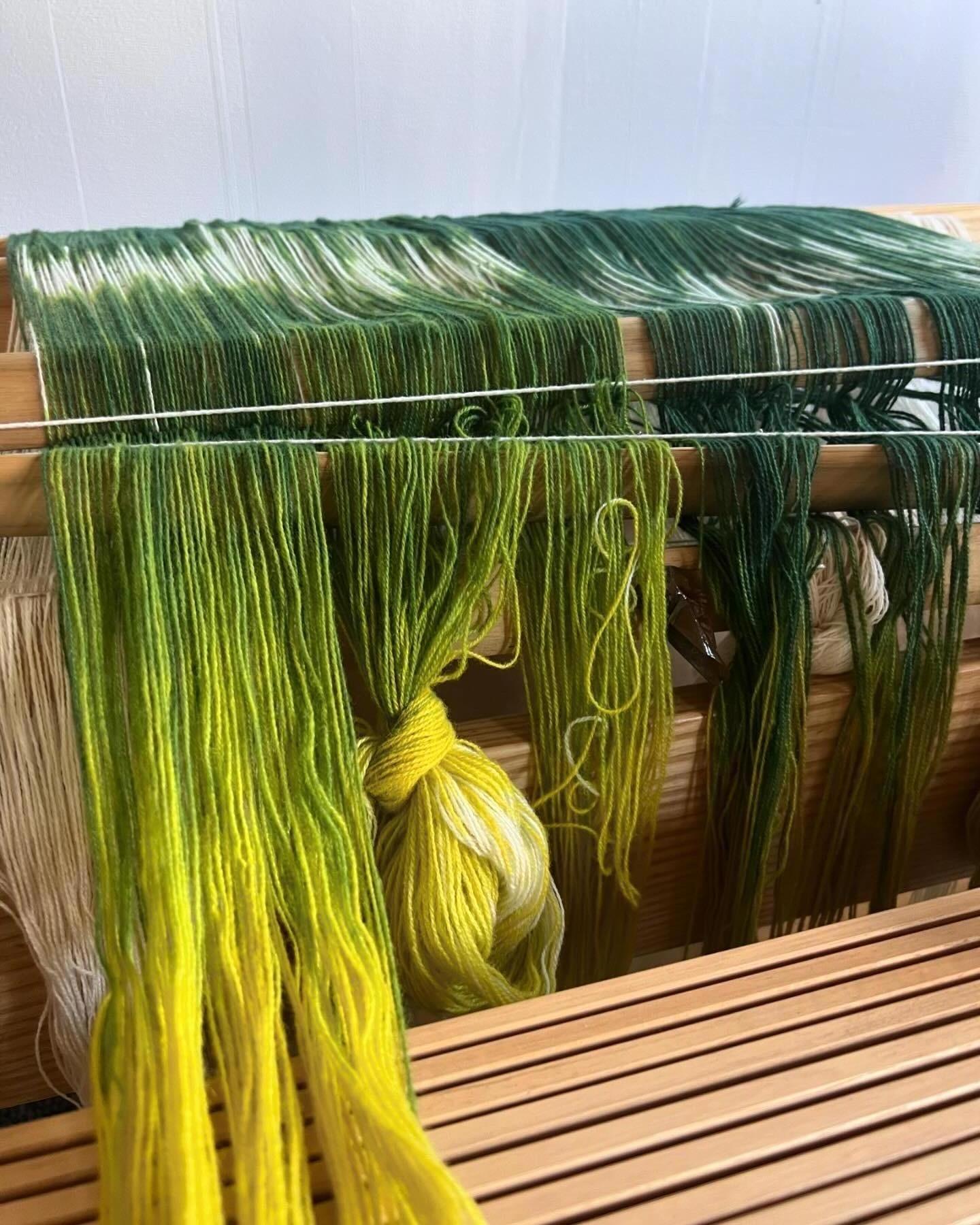 Handwoven, Plant-dyed Framed Fine Tapestry Artwork - Greens Colour Study For Sale 3