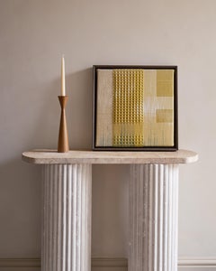 Handwoven, Plant-dyed Framed Fine Tapestry Artwork - Yellows Colour Study