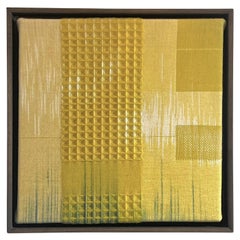 Handwoven, Plant-dyed Framed Fine Tapestry Artwork - Yellows Colour Study