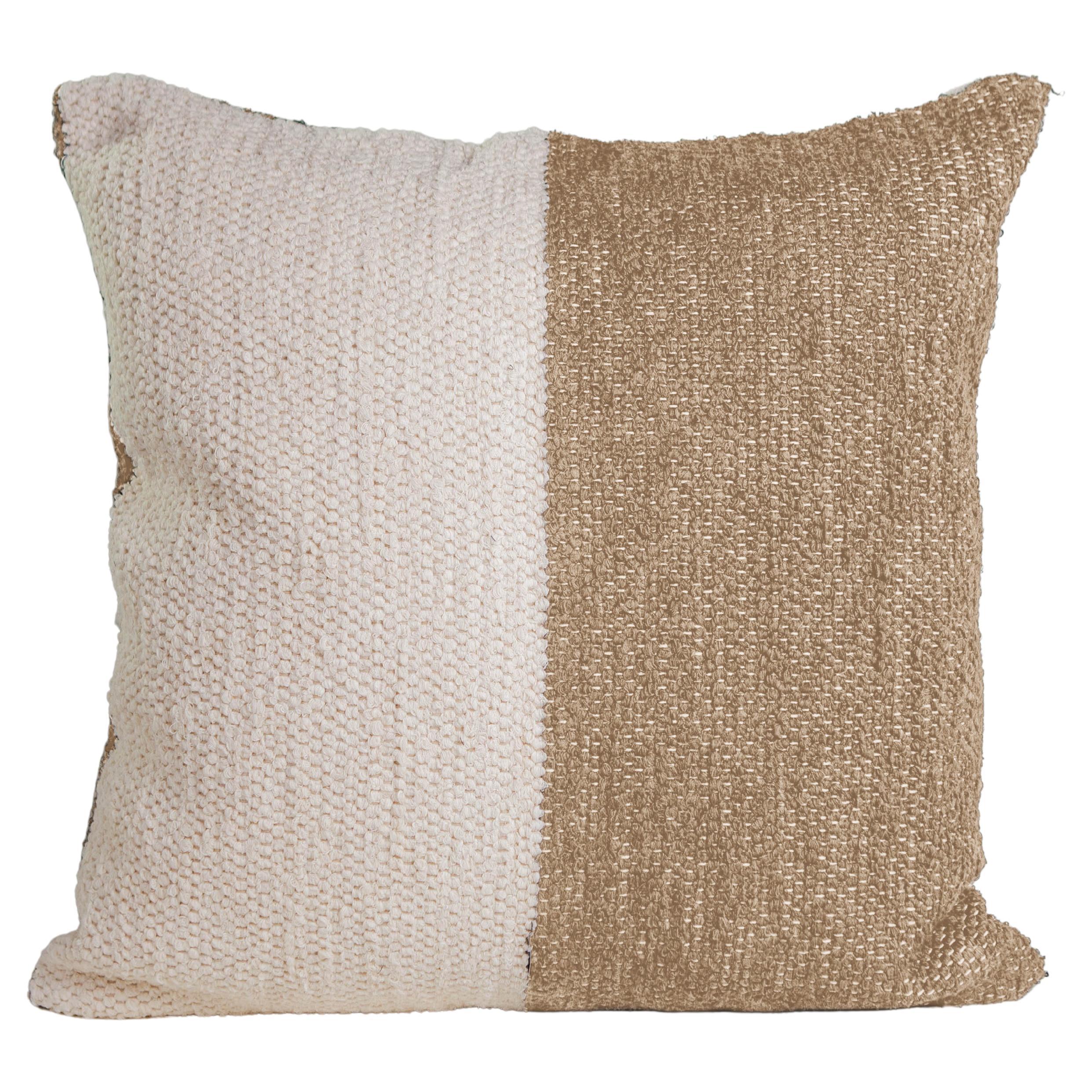 Art Deco Throw Pillow, Camel and Olive Pillow For Sale at 1stDibs