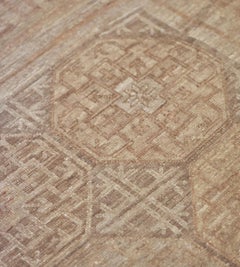 Handwoven Khotan Style Wool Rug, Contemporary Design, 145x107\"