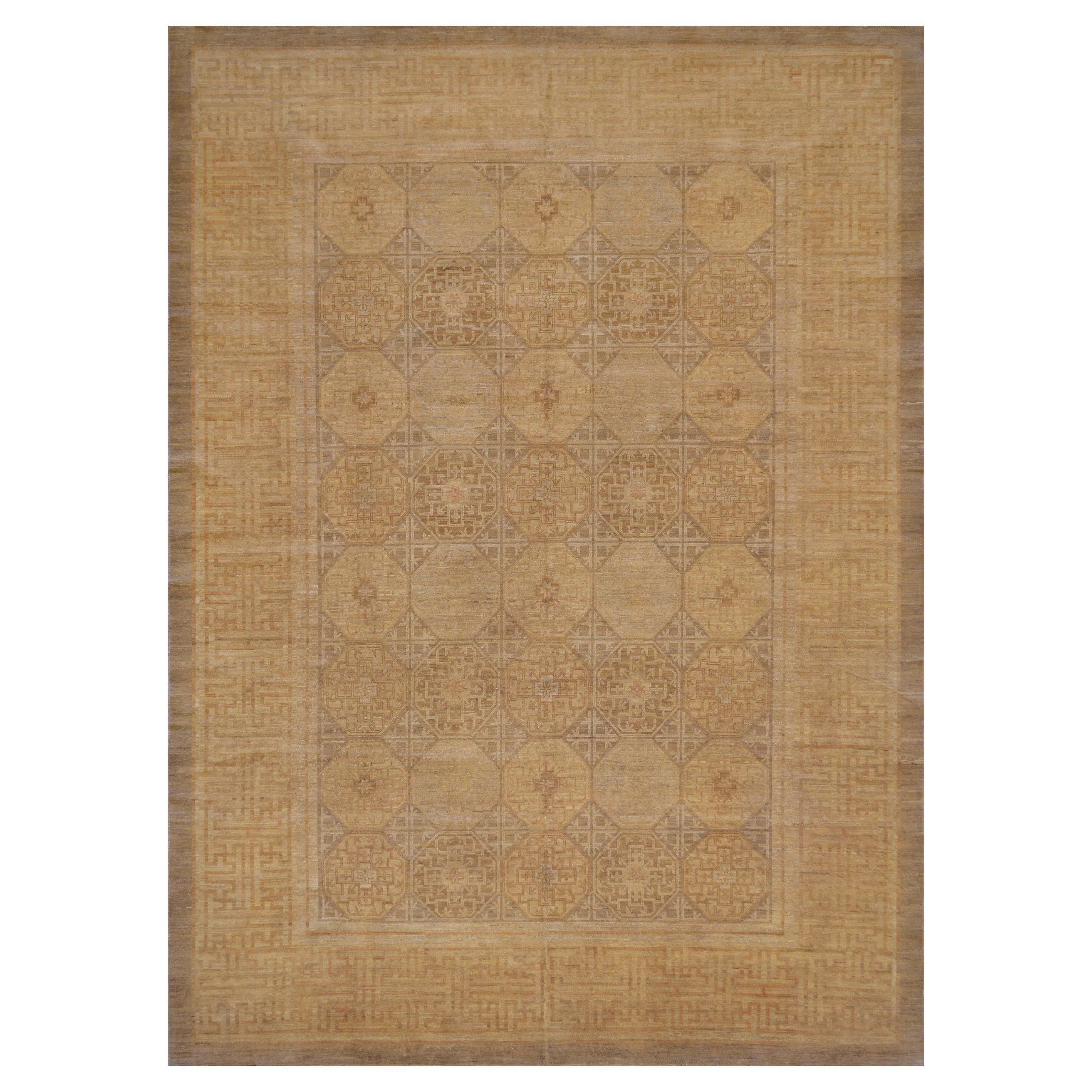 Handgewebter Revive Teppich aus Wolle im Khotan-Stil