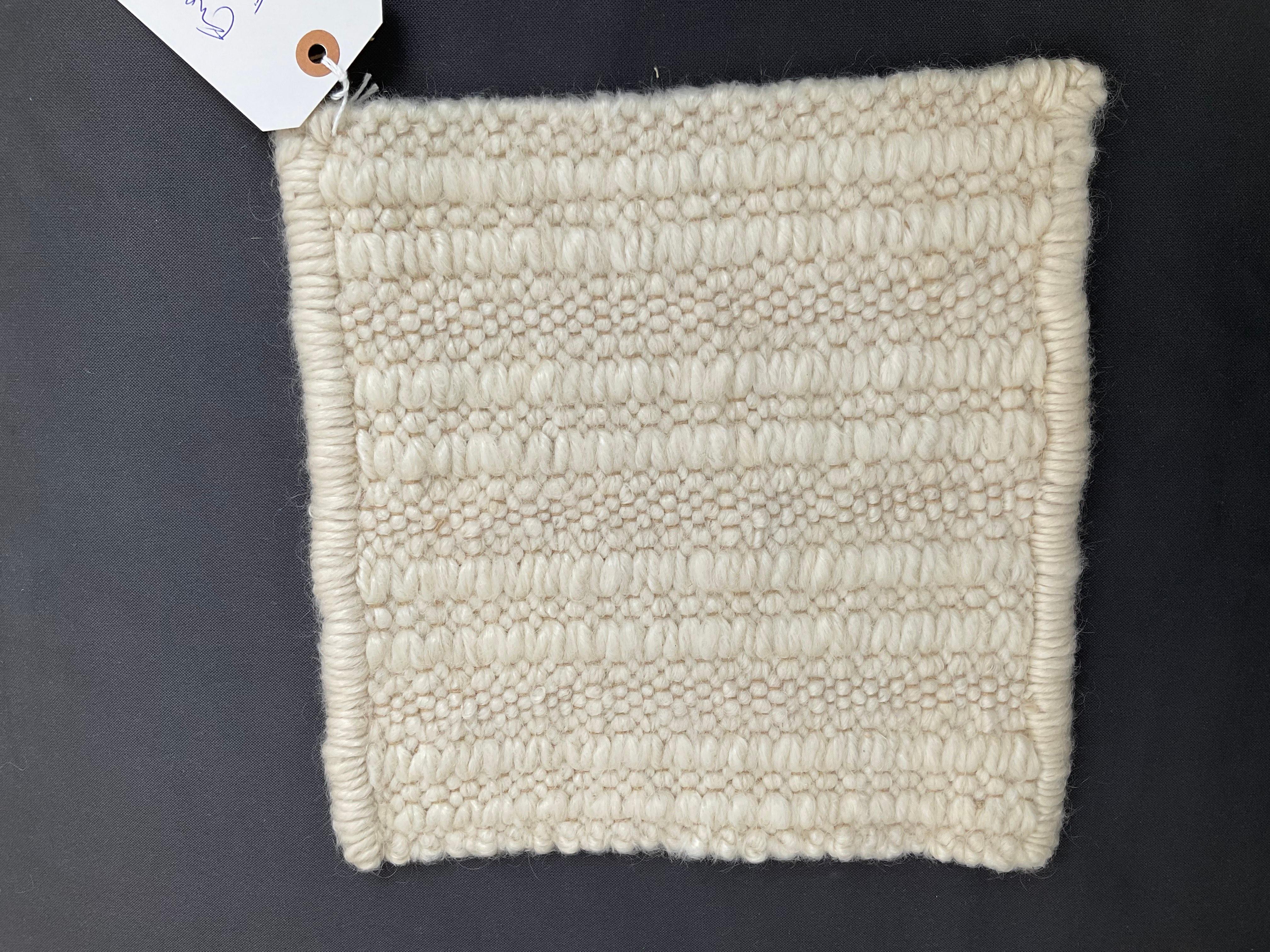 Hand-Woven Handwoven Ribbed Weave Mohair Rug For Sale