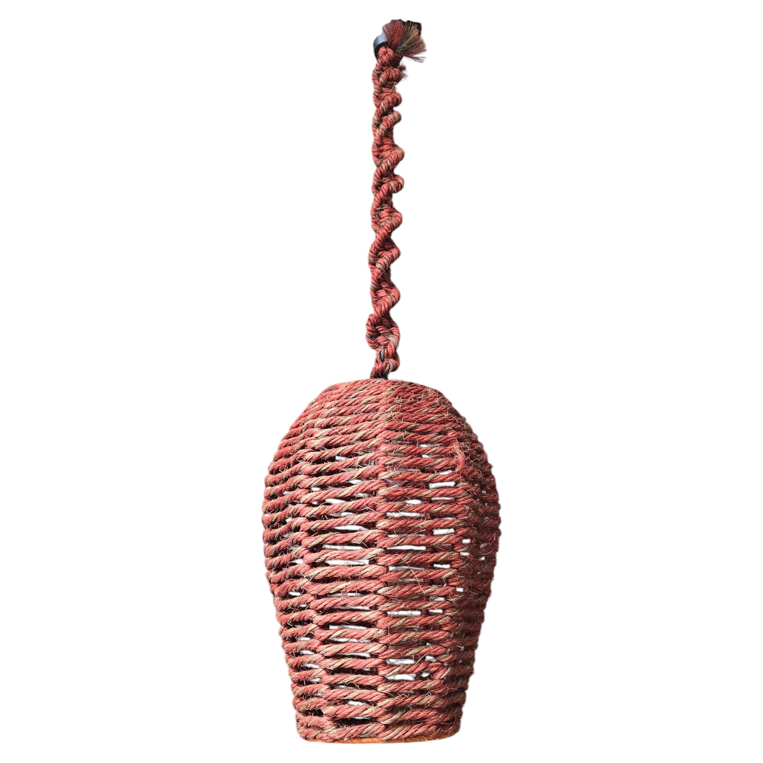 Handwoven Rope Pendant Lamp in Natural Fibers