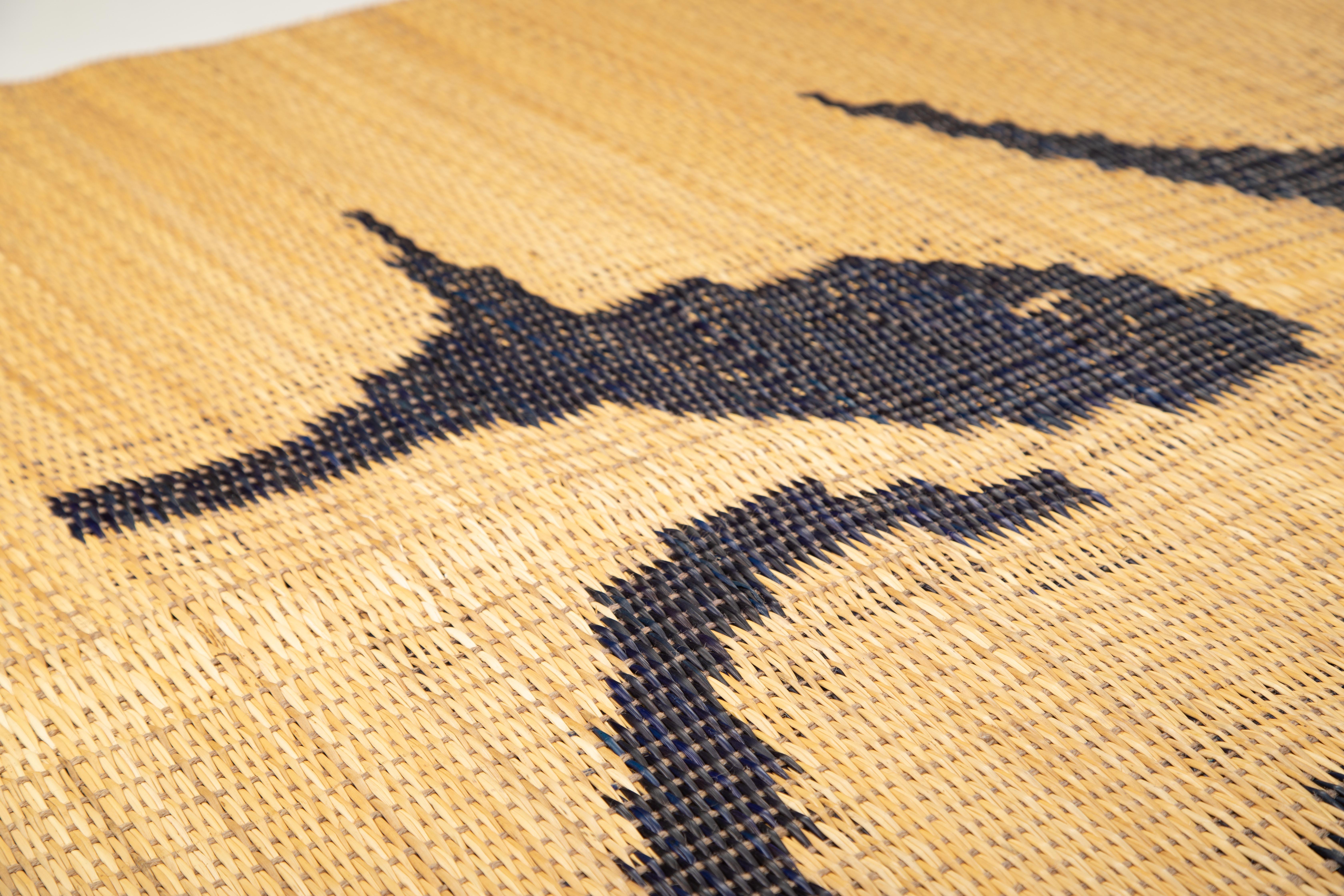 Handwoven Rug in Natural Fiber with a Touch of African Elegance for Your Home For Sale 3