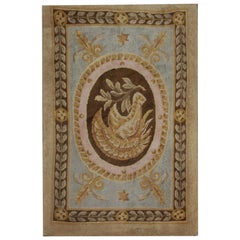 Handwoven Rug Small French Style Savonnerie Rug Small Door Mat