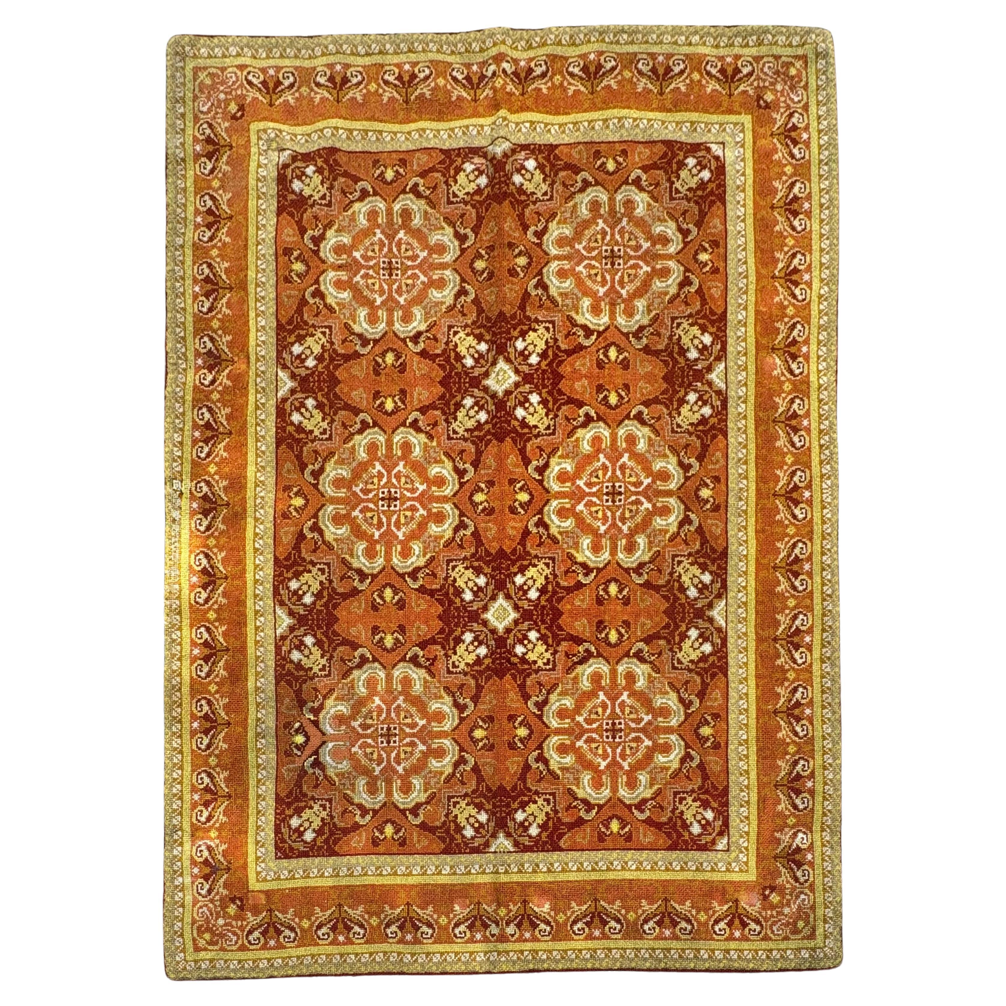 Handwoven Rug – “Terraço” by Casa Caiada, 1973 – Arraiolos Tradition