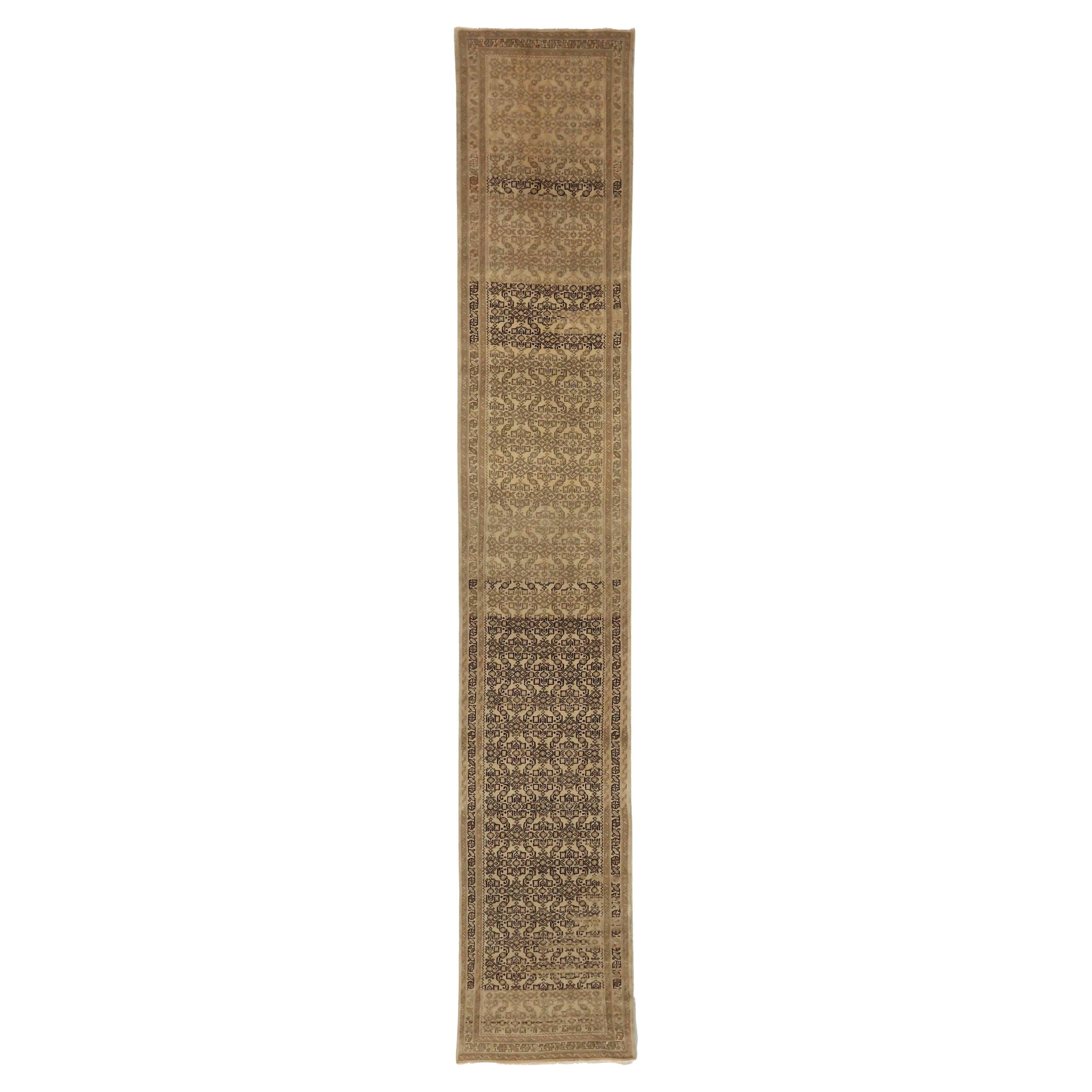 Handwoven Runner Rug - Ivory 
Brown For Sale