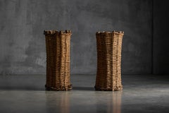 Paniers ruraux tissés à la main, France, 19e siècle