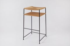 Tabouret de bar en jonc tissé à la main